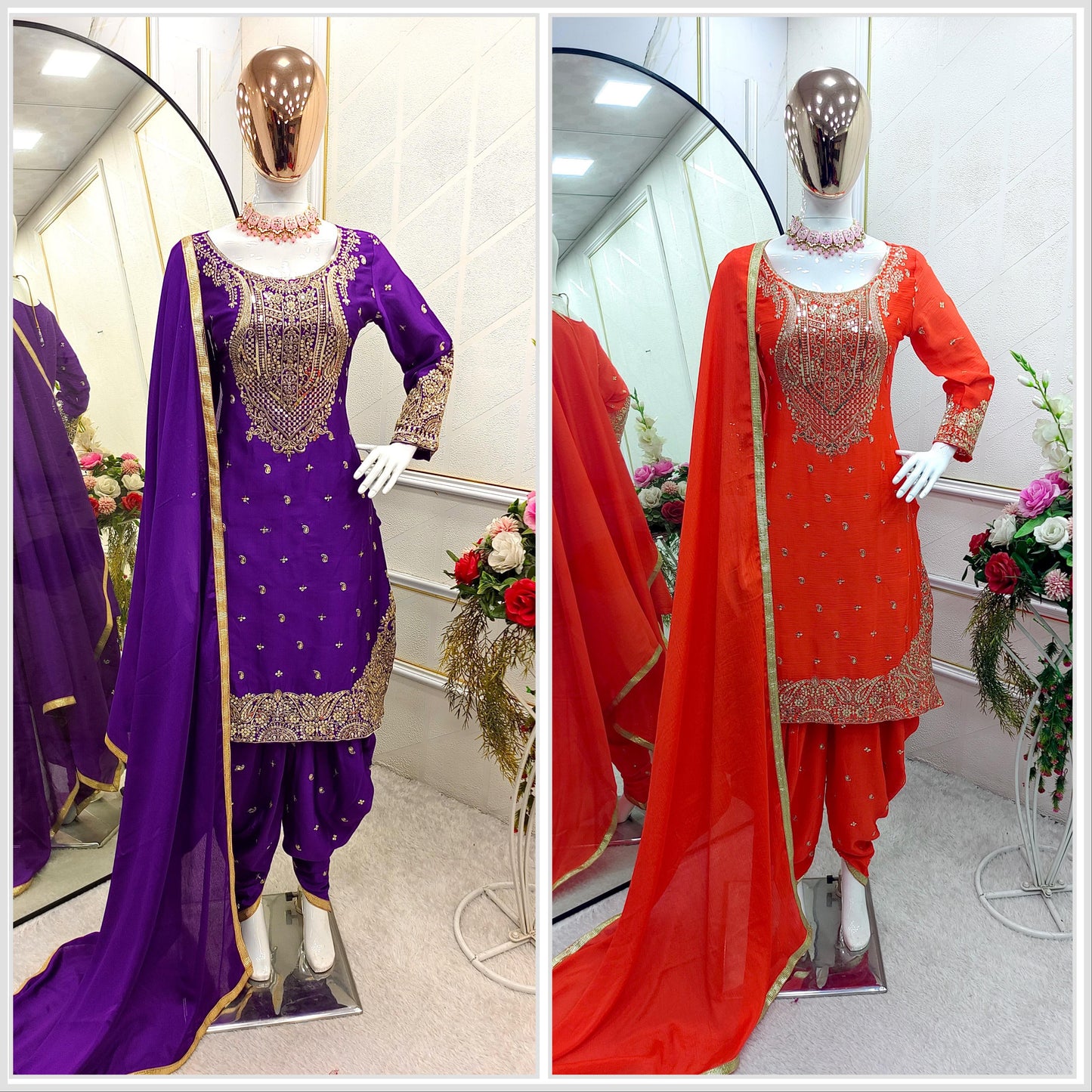 Launching Designer Party Wear Look Top ,Dhoti and Dupatta Set With Heavy Embroidery Sequence Work Full Sleeves