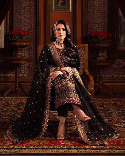 Pakistani designer salwar Kameez party wear velvet dress, Pakistani velvet dresses