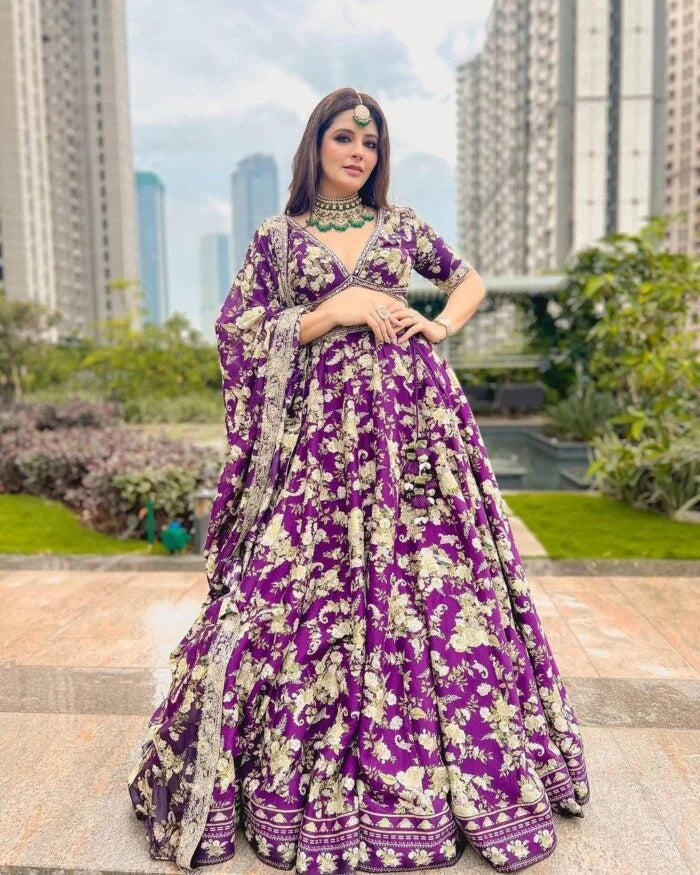 NEW DESIGNER PRINTED LAHENGA CHOLI