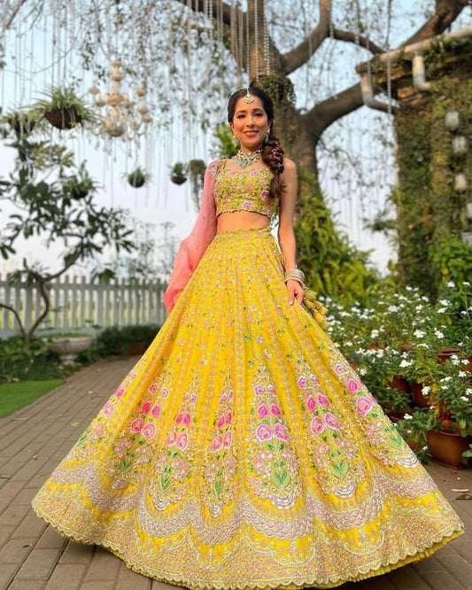 Designer Multicolor Lehenga Choli USA, Partywear wedding lehenga and choli with dupatta, Ready to wear Wedding Lehenga with Sequence work