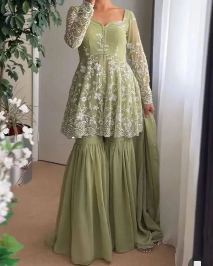 TOP WITH SHARARA AND DUPATTA