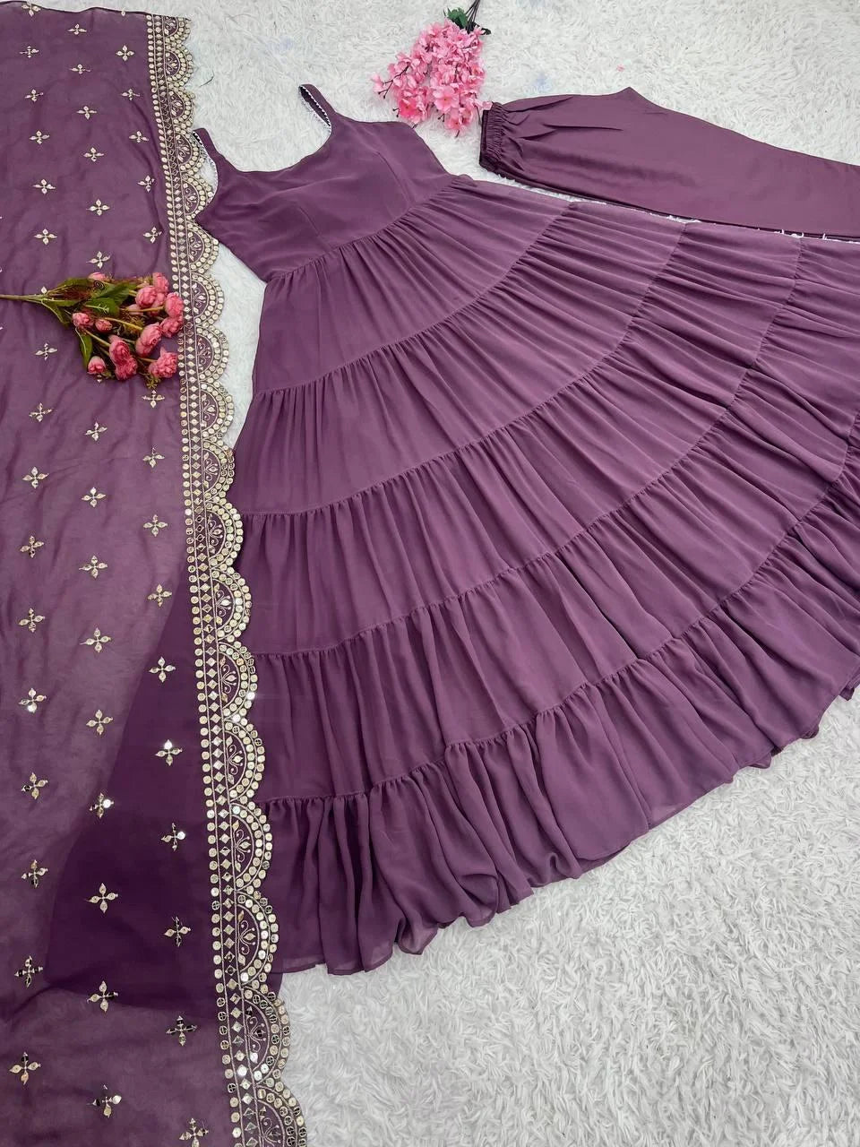 Anarkali Faux Georgette Gown