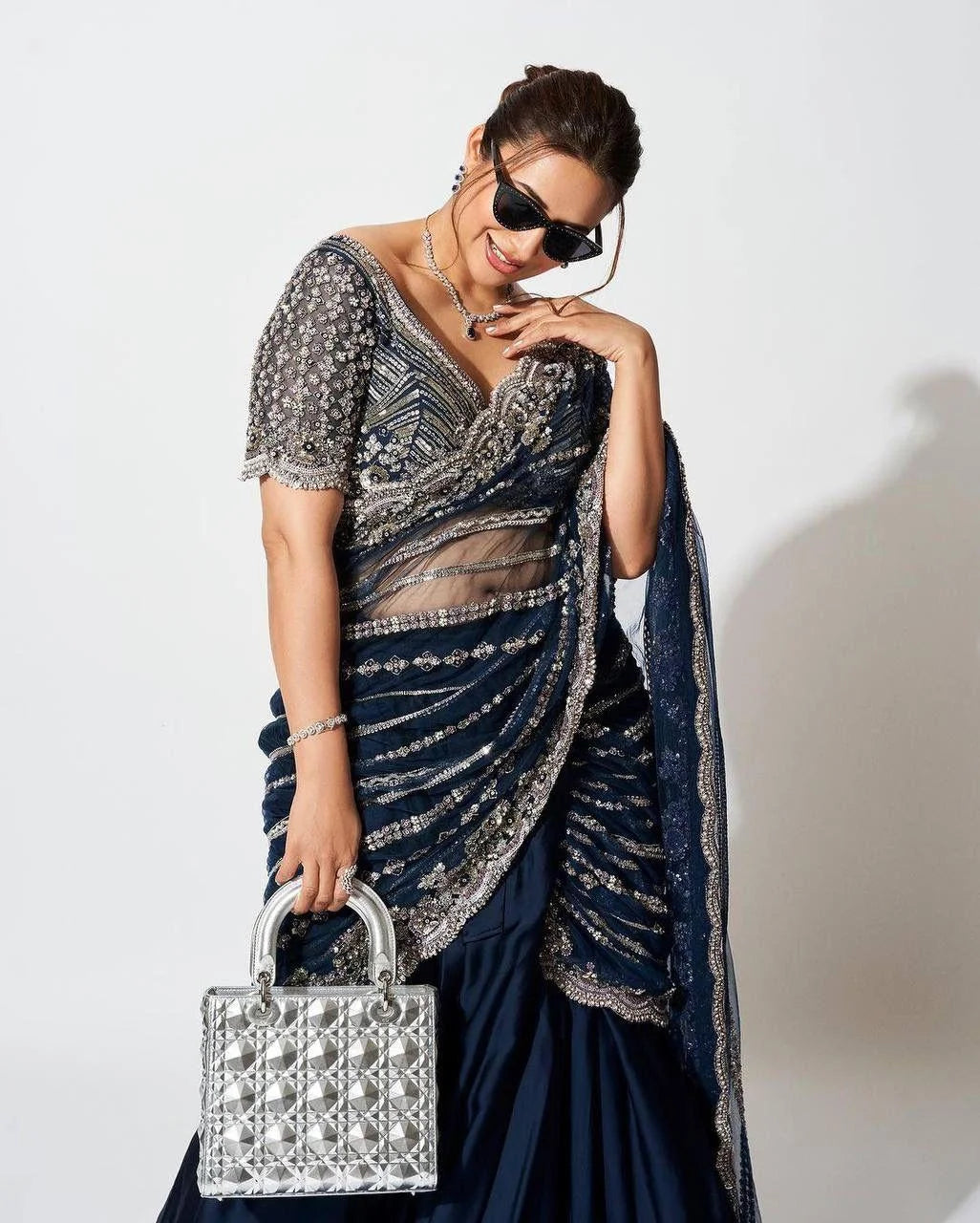 BEAYTIFUL LEHENGA-SAREE WITH EMBROIDERED PALLU