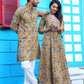 Couple Twining Outfit, Cotton handblock fabric Kurta/Anarkali - Wedding Group Bulk Quantities,