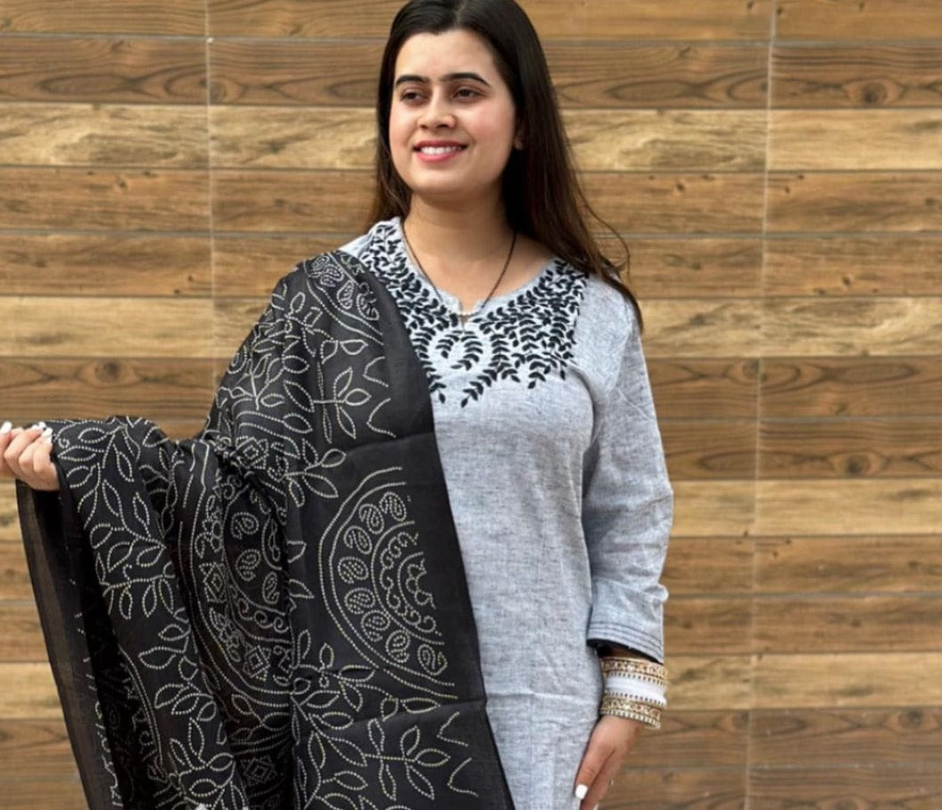 Khadi Silk Dress Material – Handicrafts Galleria