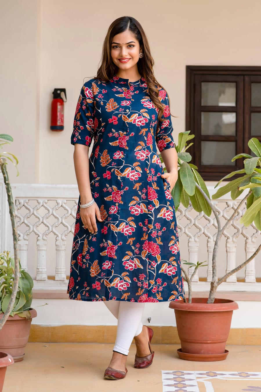 Printed Cotton Kurti , Jaipuri Style Kurti With Set for women, Gift For Her, Indian dress