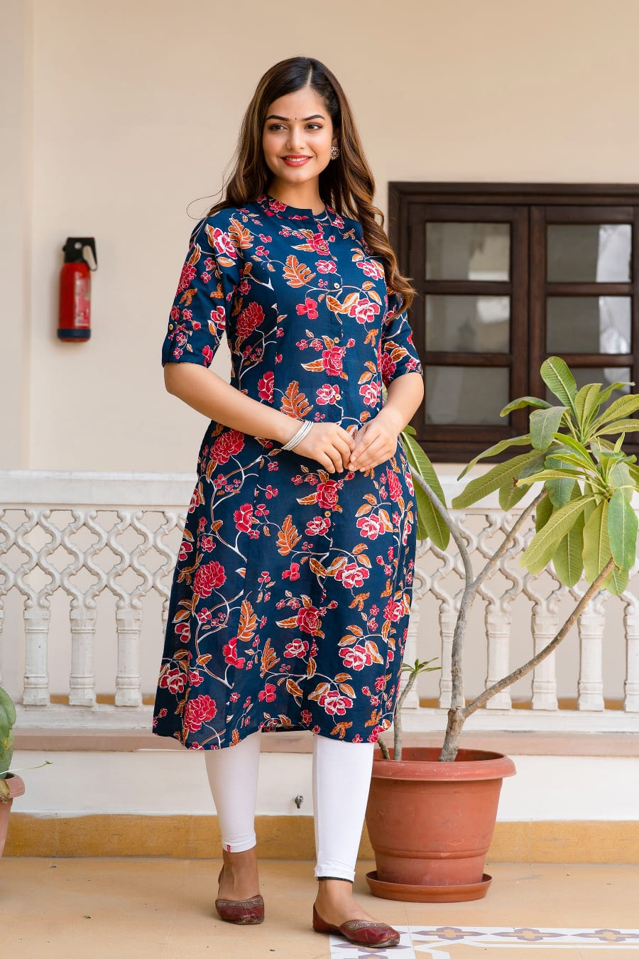 Printed Cotton Kurti , Jaipuri Style Kurti With Set for women, Gift For Her, Indian dress