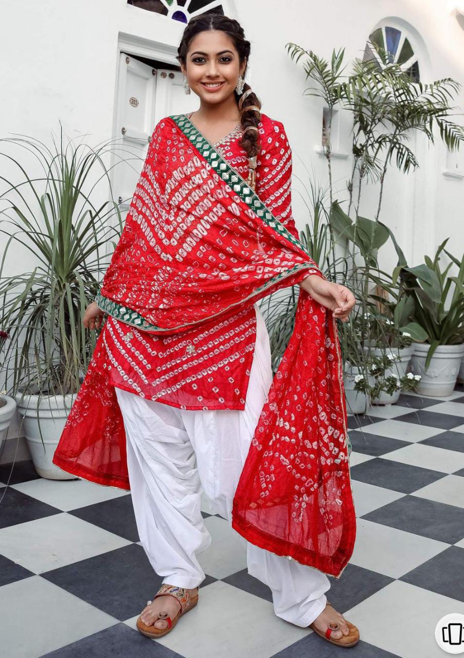 Brand New Punjabi suit patiala salwar suit gota patti embroidery suit | eBay