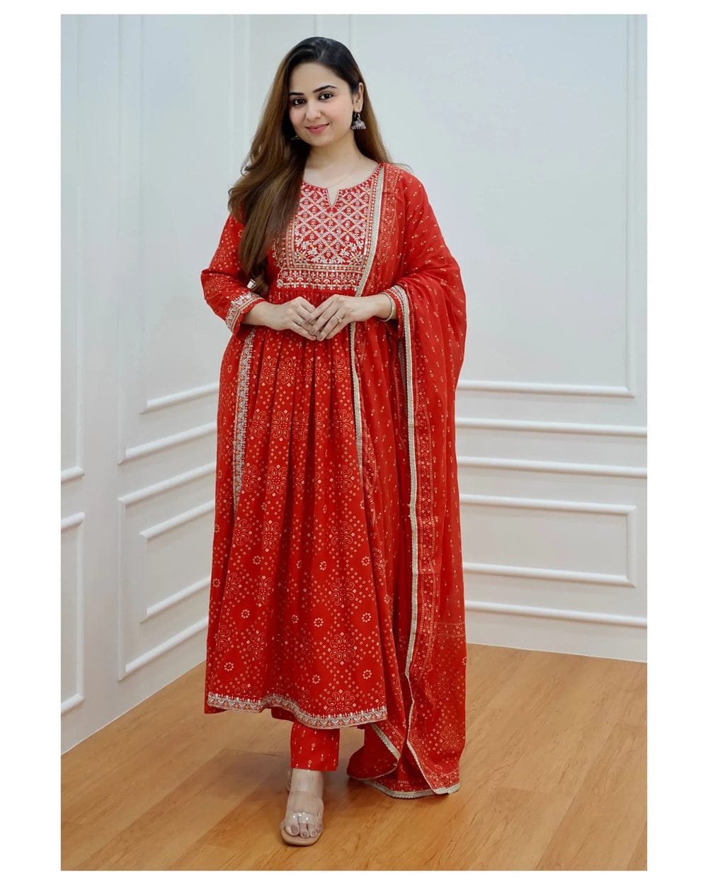 Traditional Wear Women Dresses, Heavy rayon full embroidered work Naira cut kurta with pant and dupatta set, party wear dress, suits dress