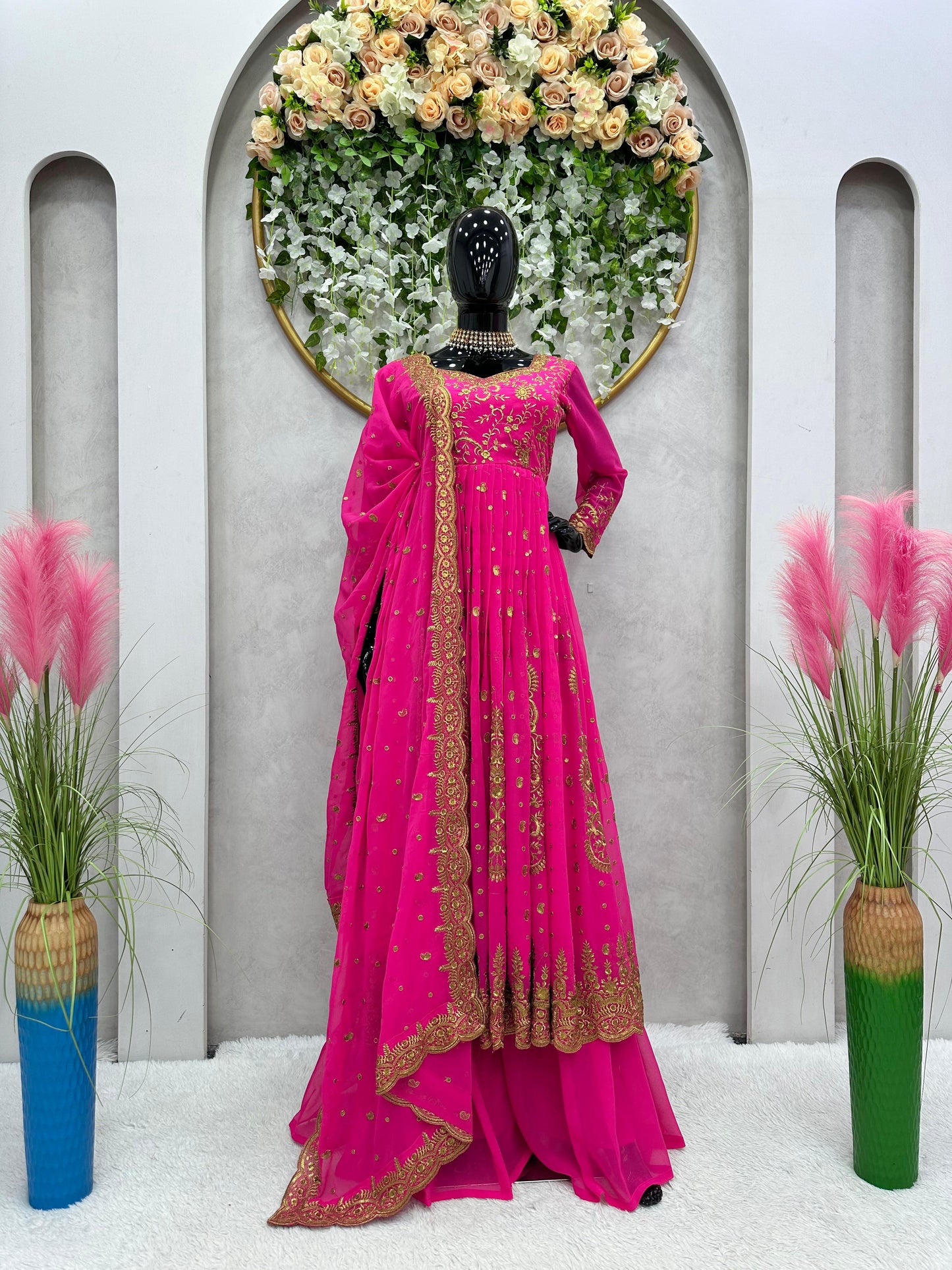 Eid special Pakistani pink suit with pant and dupatta,ramadan dress,suit for ramadan,outfit for eid,dress for eid,ramadan special wear