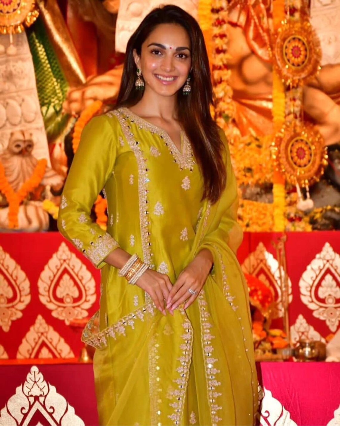 Kiara Advani in kurti and plazzo set. Indian Women trendy Salwar Kameez. Readymade Boho Kurta. Punjabi suit Indian Ethinc Tunic with plazzo