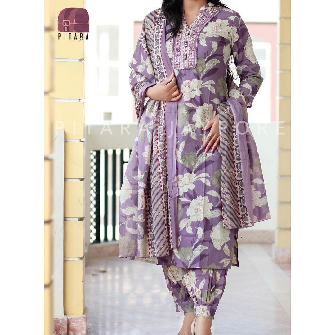 Pakistani Salwar Kameez Suits, Pure cotton printed straight kurta with Afghani pant and dupatta set, cotton kurta set, salwar suits