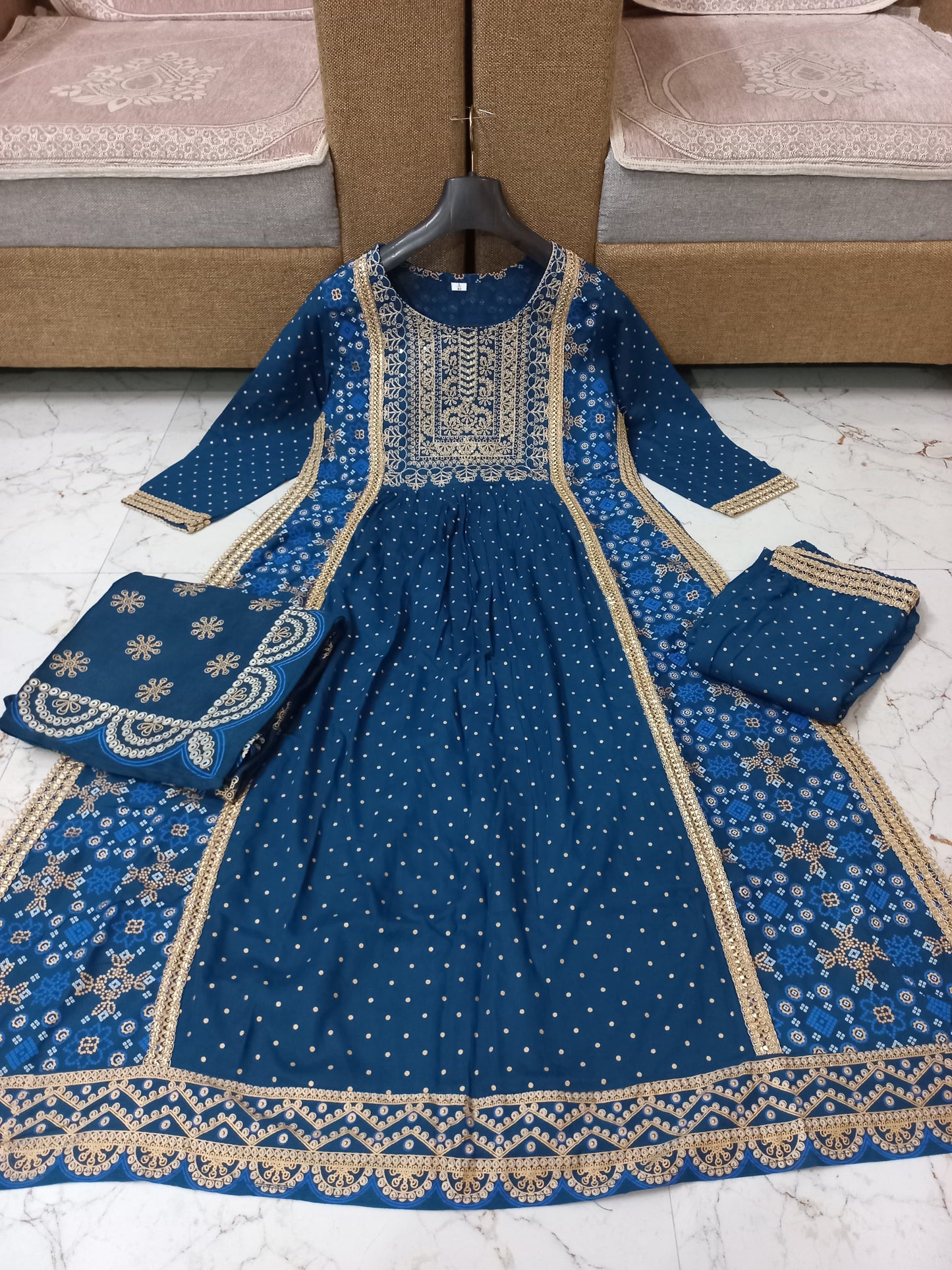 Traditional Wear Women Dresses, Heavy rayon full embroidered work Naira cut kurta with pant and dupatta set, party wear dress, suits dress