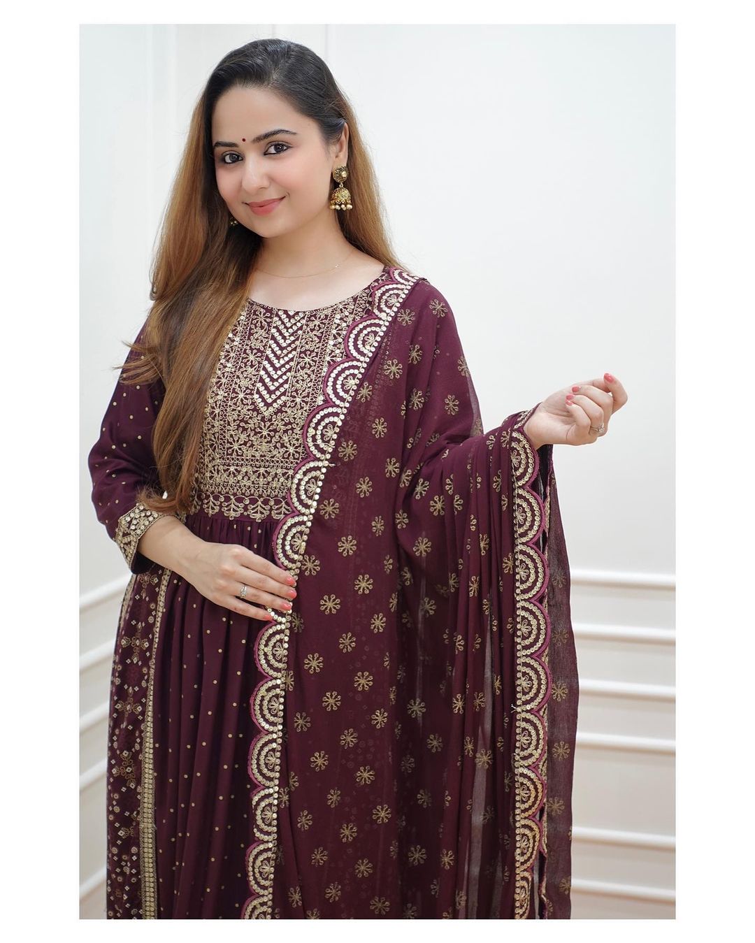 Traditional Wear Women Dresses, Heavy rayon full embroidered work Naira cut kurta with pant and dupatta set, party wear dress, suits dress