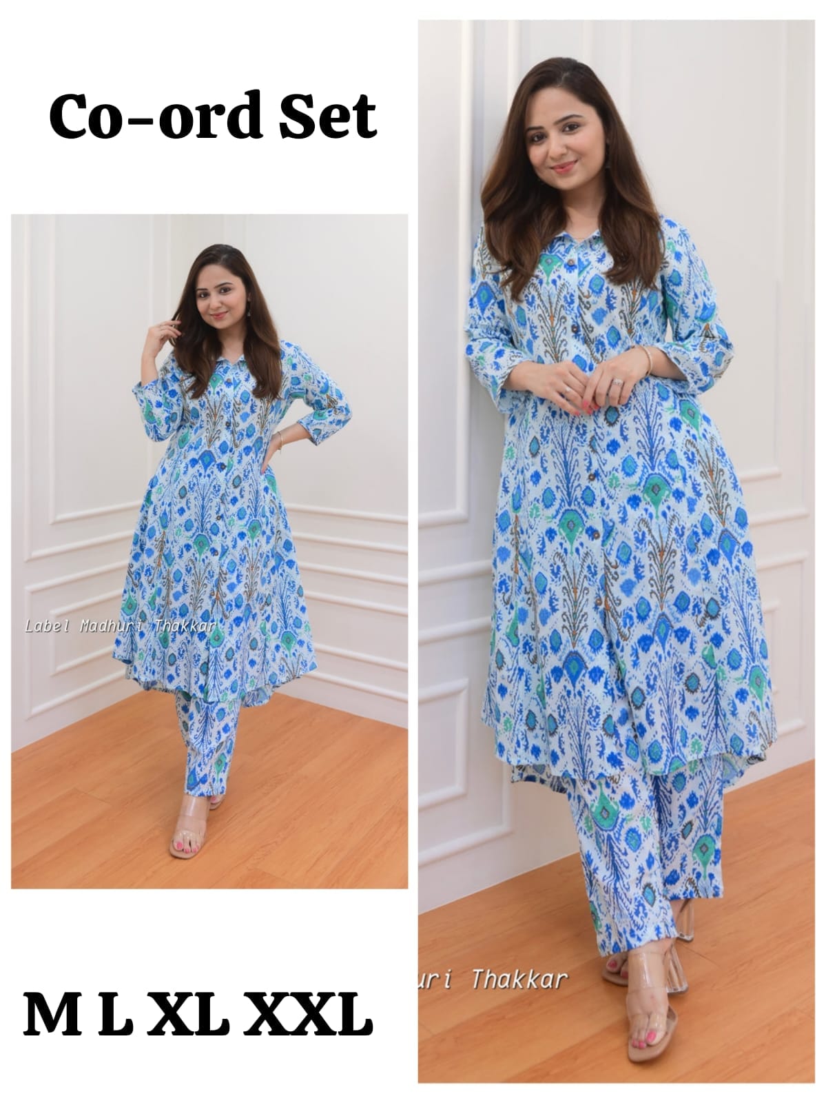 Co-ord sets with long shirt style, rayon premium quality fabric, short kurti pant Indian style, summer kurta, tunics for women