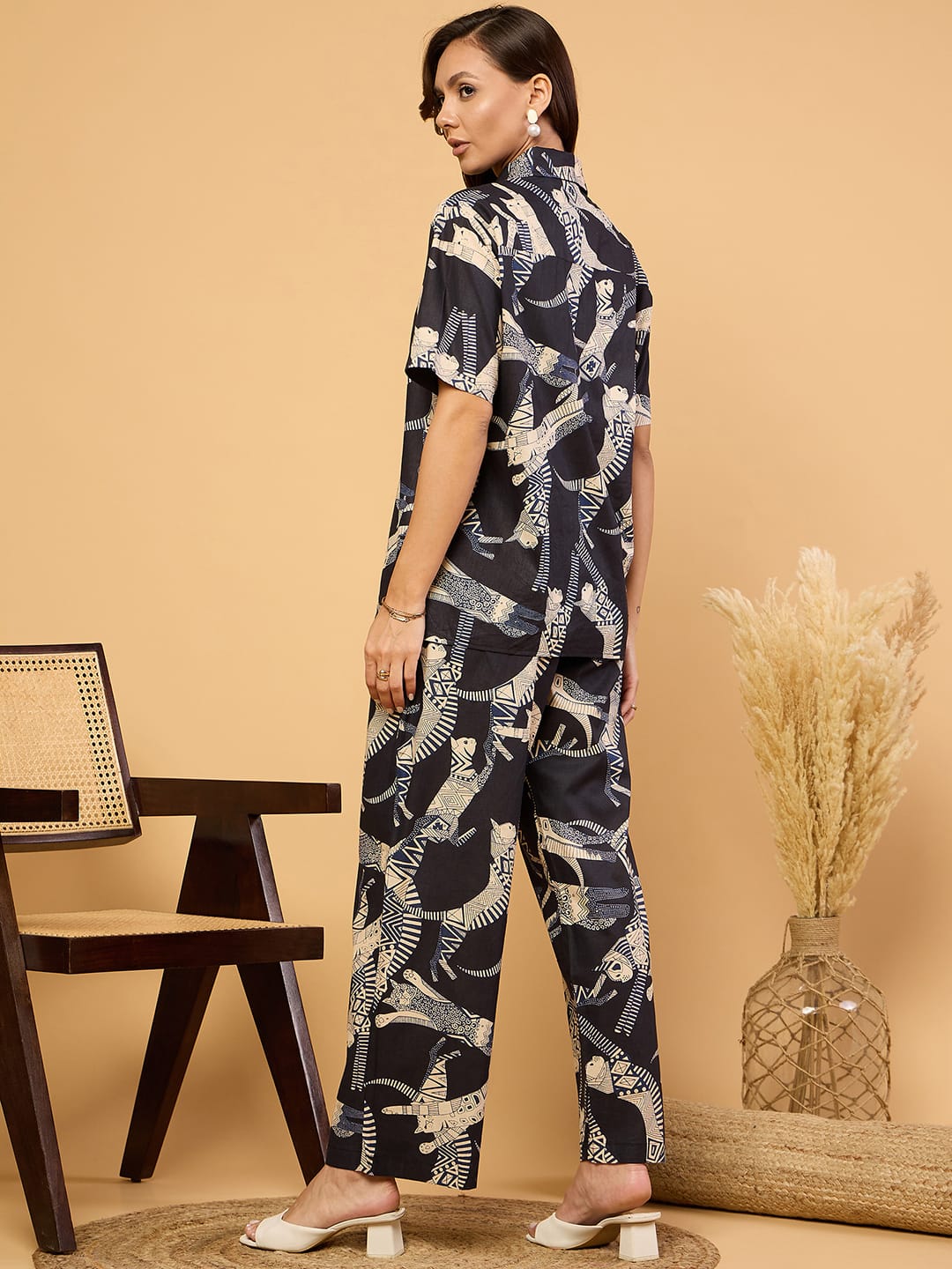 Printed Two Piece Cotton Coord Set offer a stylish and coordinated look with a comfortable feel