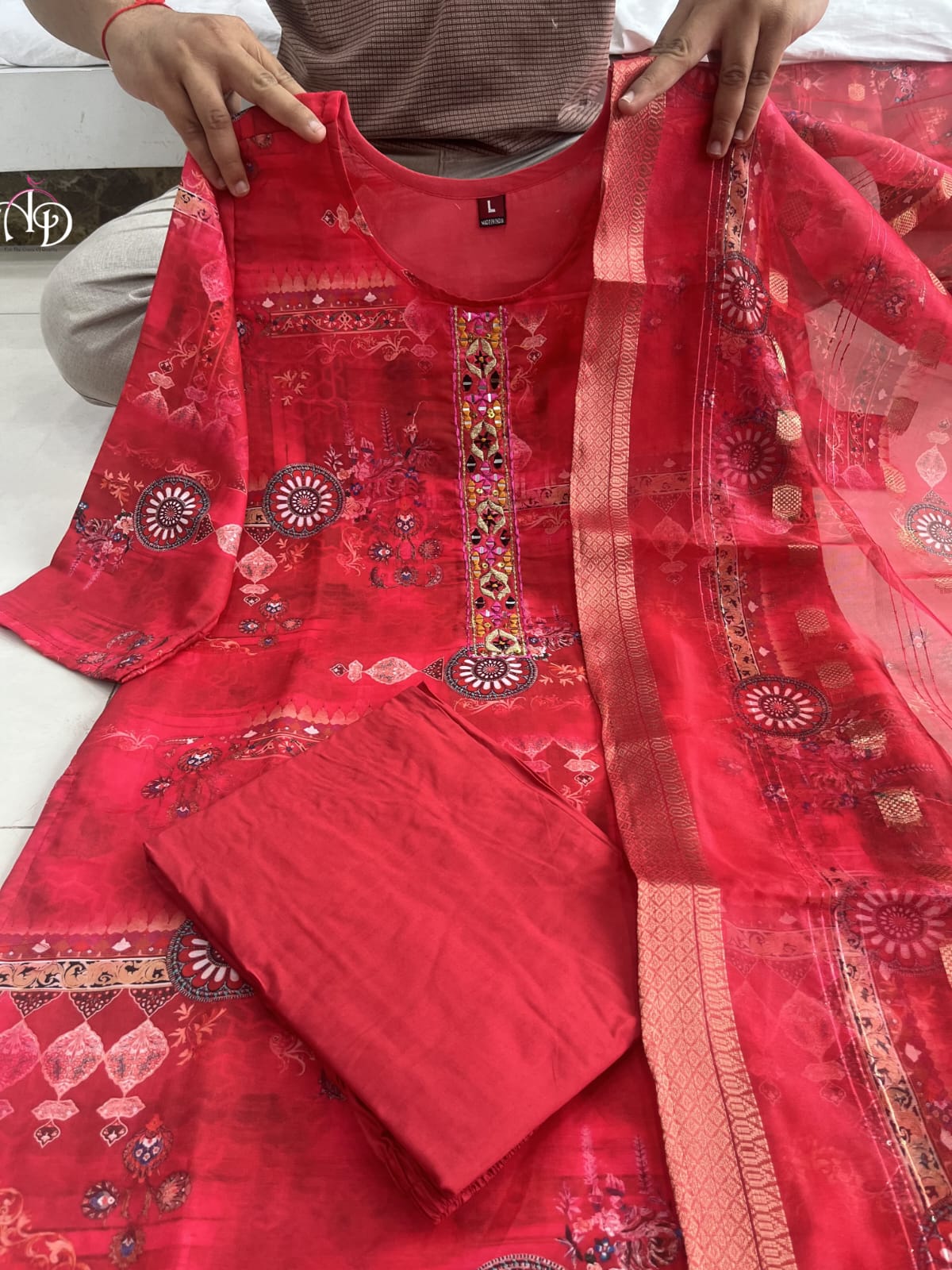 3 Piece Suit, Pakistani Salwar Kameez, Long Sleeve Party/Wedding Dress, Handmade Traditional Wear