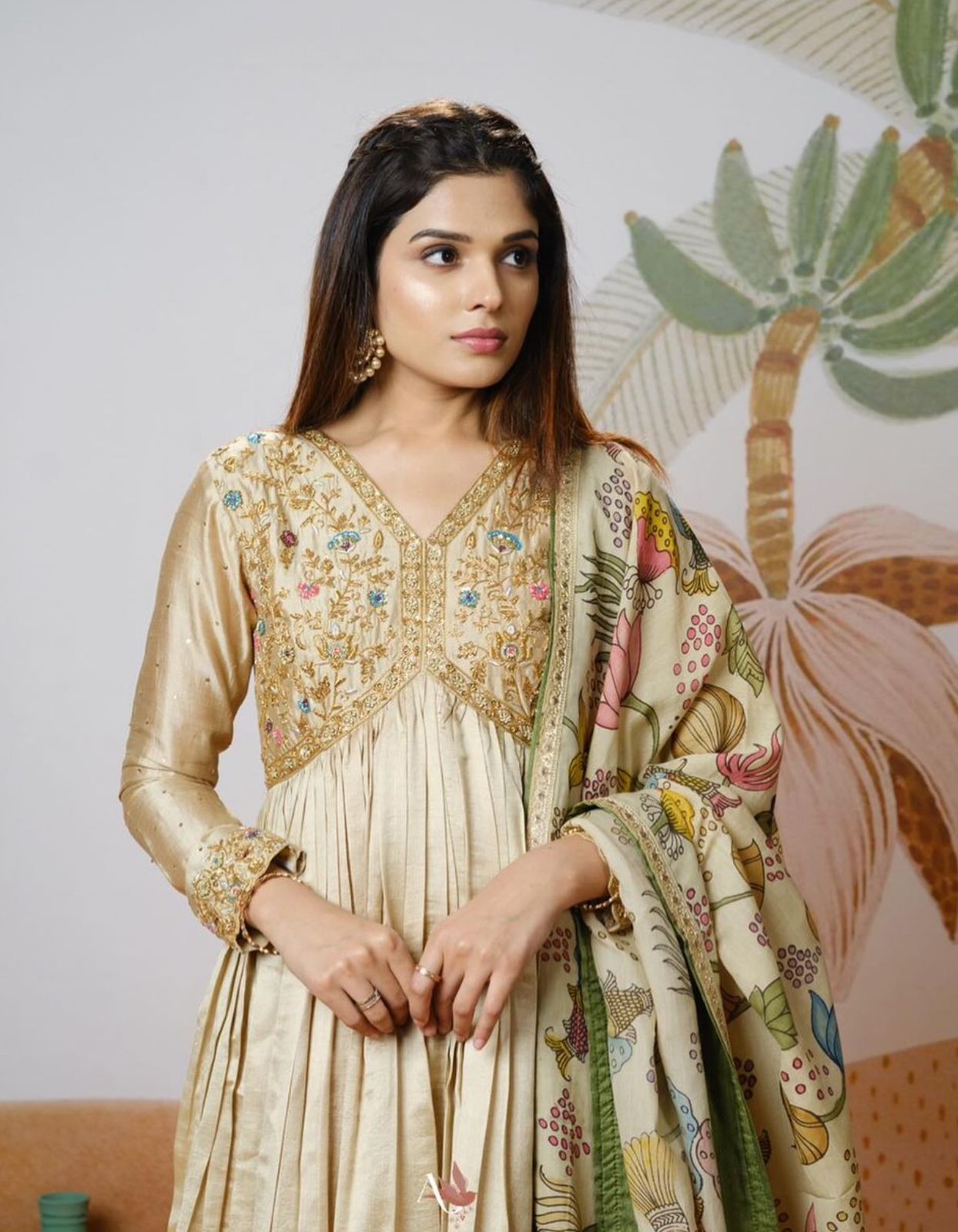 Anarkali Aliya Cut Salwar Kameez With Pants and Dupatta