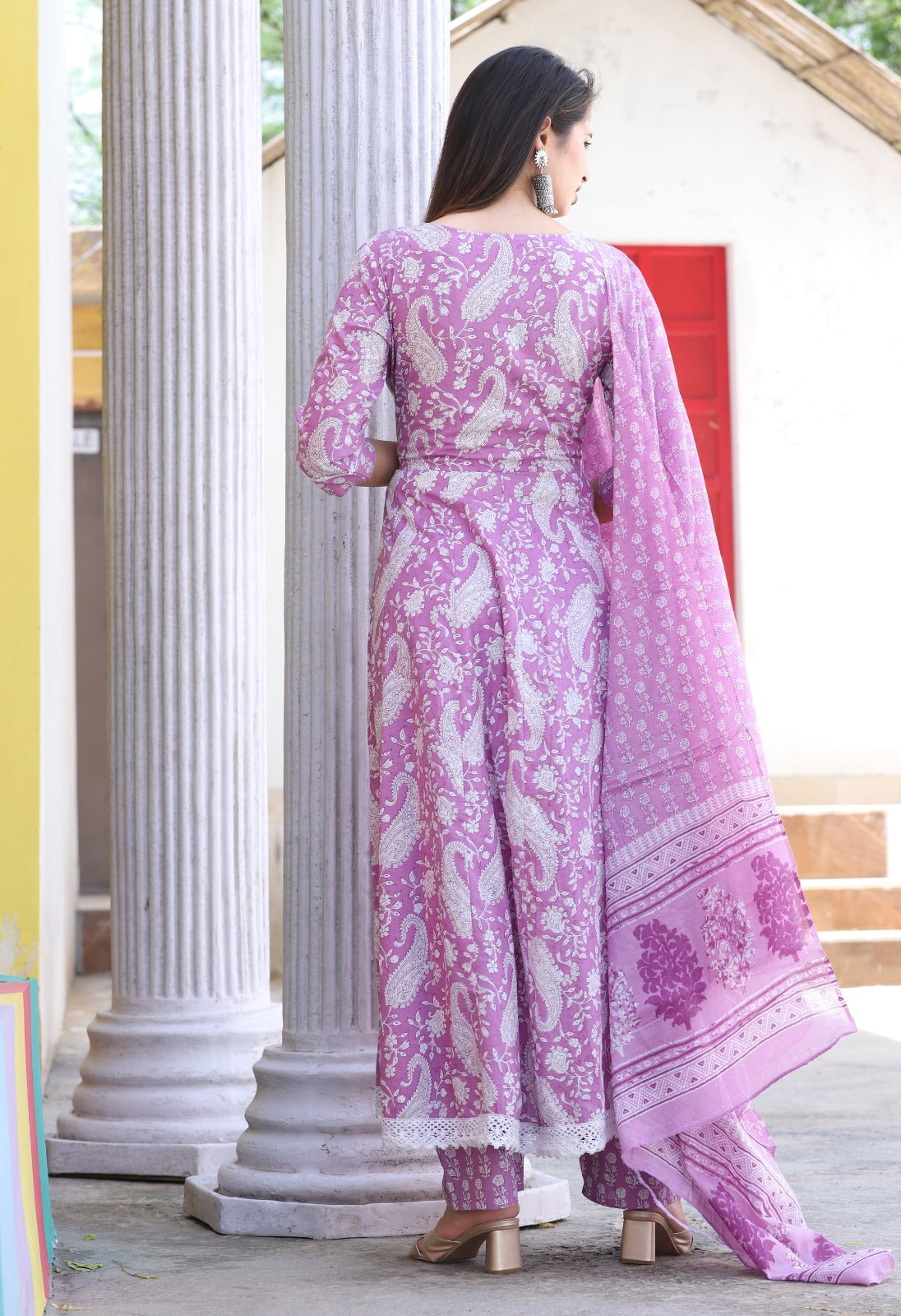 Cotton anrakali salwar suits