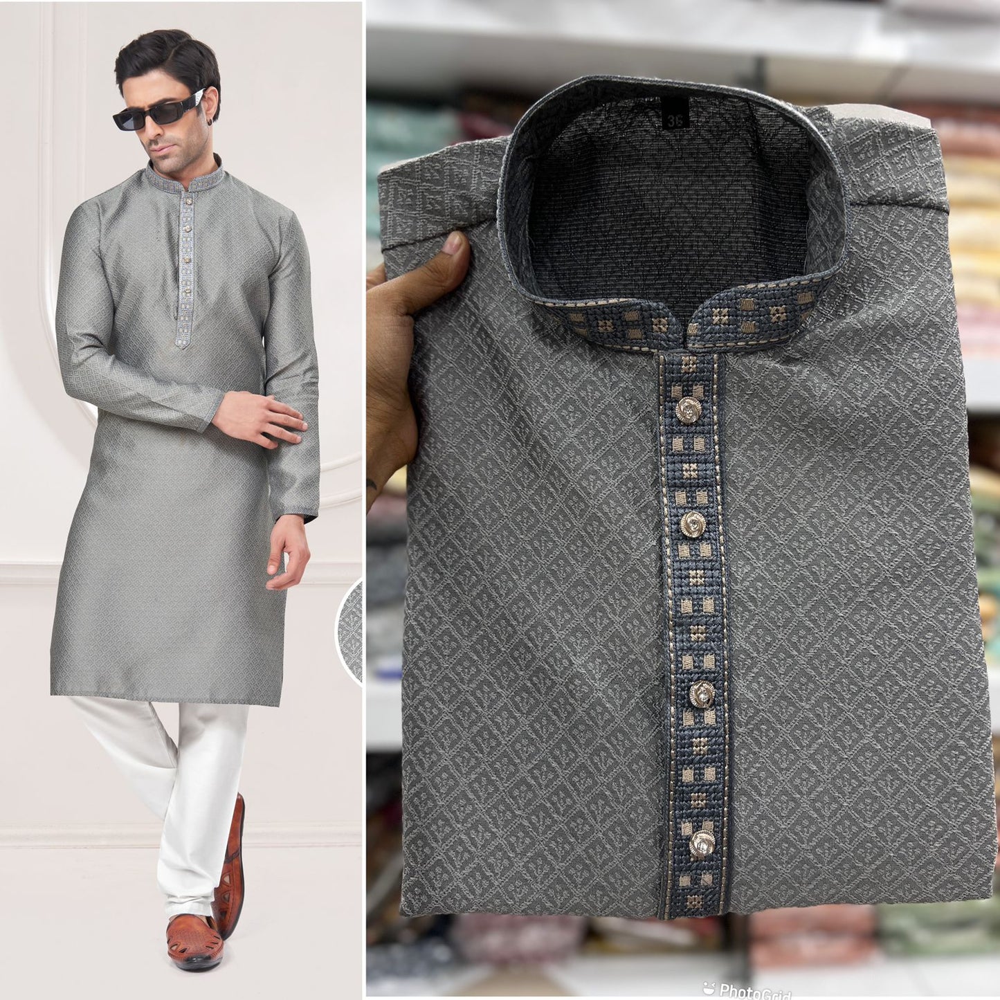 Kurta for men, Mens kurta pajama set, Indian kurta, Festival kurta, Black color  work kurta, Mens Clothing Good and best quality,