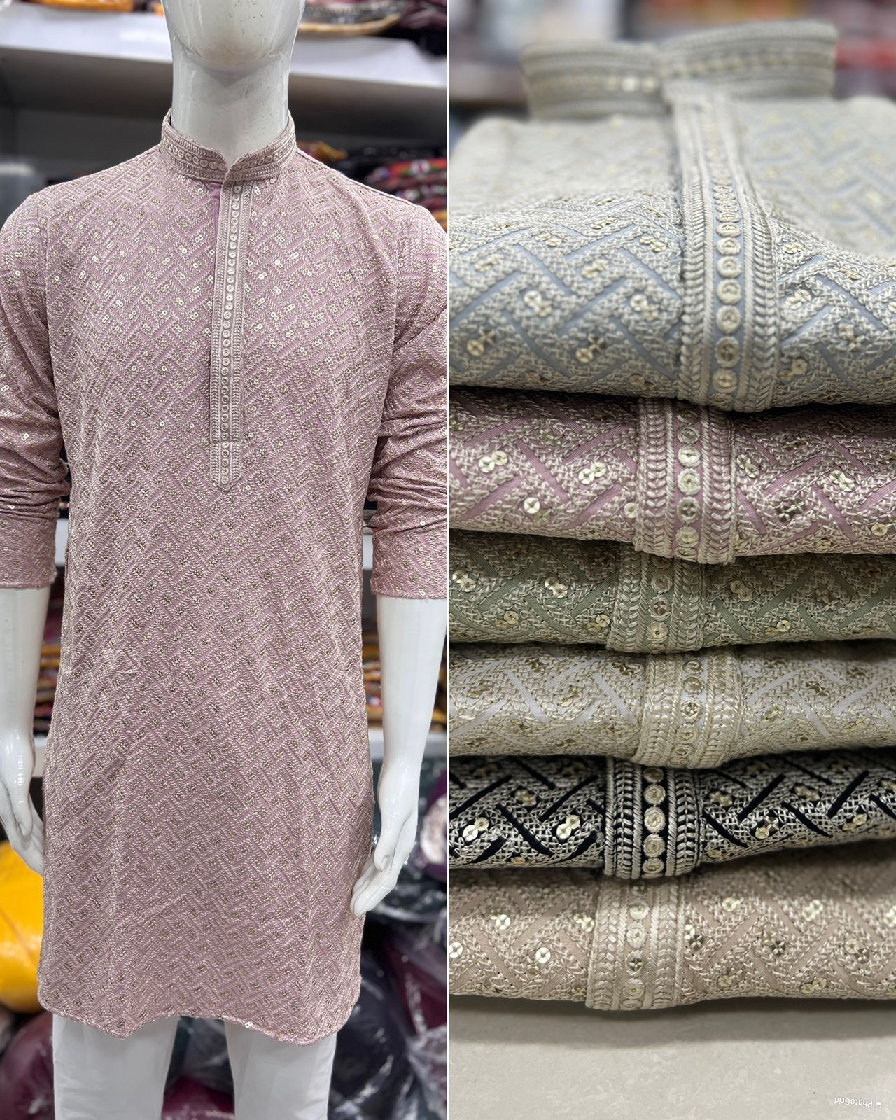 Multi Colour Print Kurta Set for Men and brother Ethnic wear for marriage