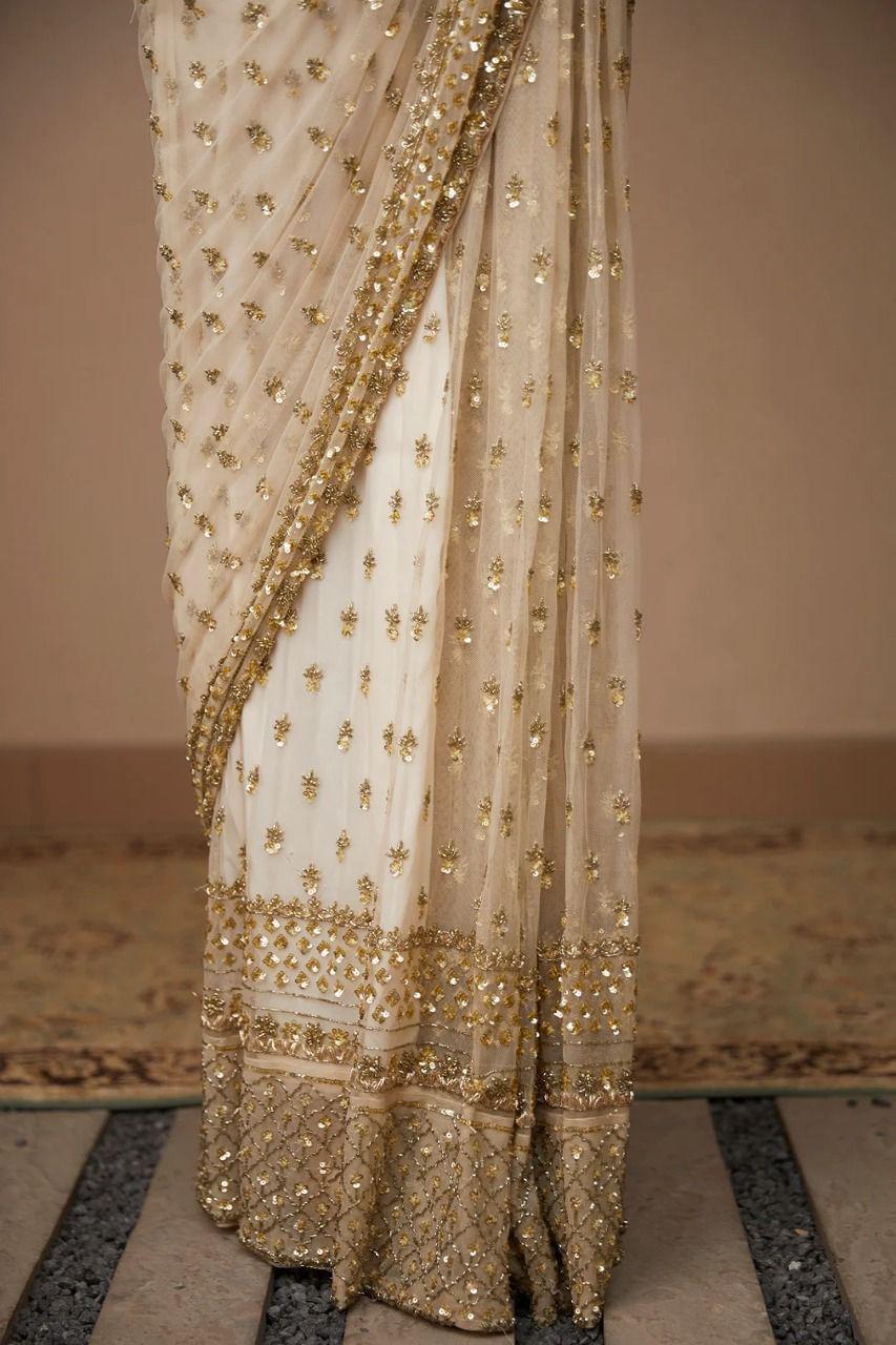 Butterfly Soft Net fabric Sequence Embroidered Party Wear Saree| Indian Bollywood Party Wear Saree