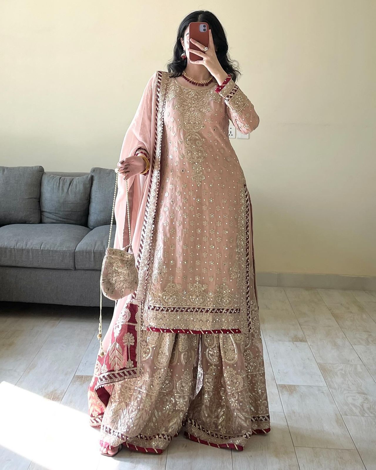 Kurta sharara suit 3 pc Salwar kameez readymade suit Sarara suit Stylish Pakistani suit Punjabi wedding dress Bridesmaids sharara