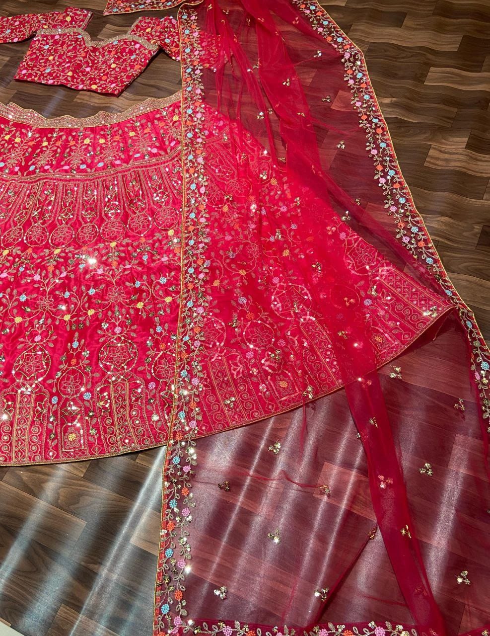 Malai Satin Silk Embellished With Beautiful Coding ,Zari And Sequins Work With Heavy Cancan With Double Inner Covering