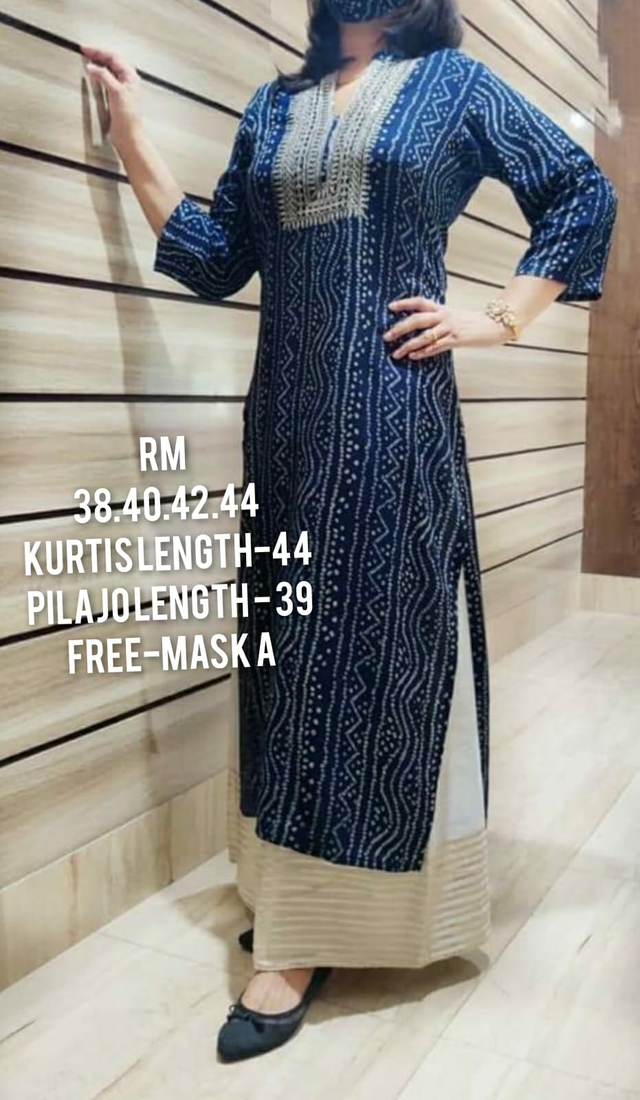 Desginer bandhej kurti For Plus SIze Women