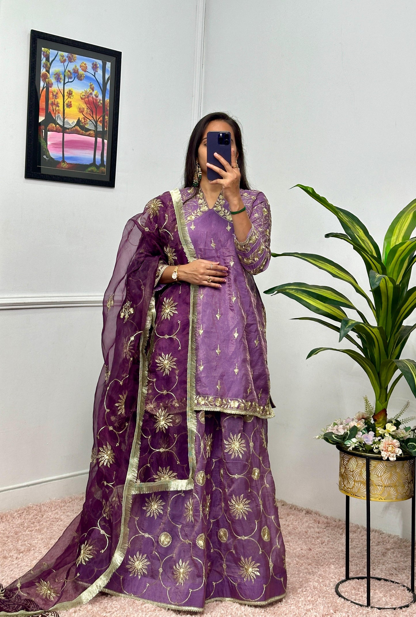 Designer  FESTIVAL SPECIAL 3 PIECE KURTA WITH LEHENGA AND DUPATTA,