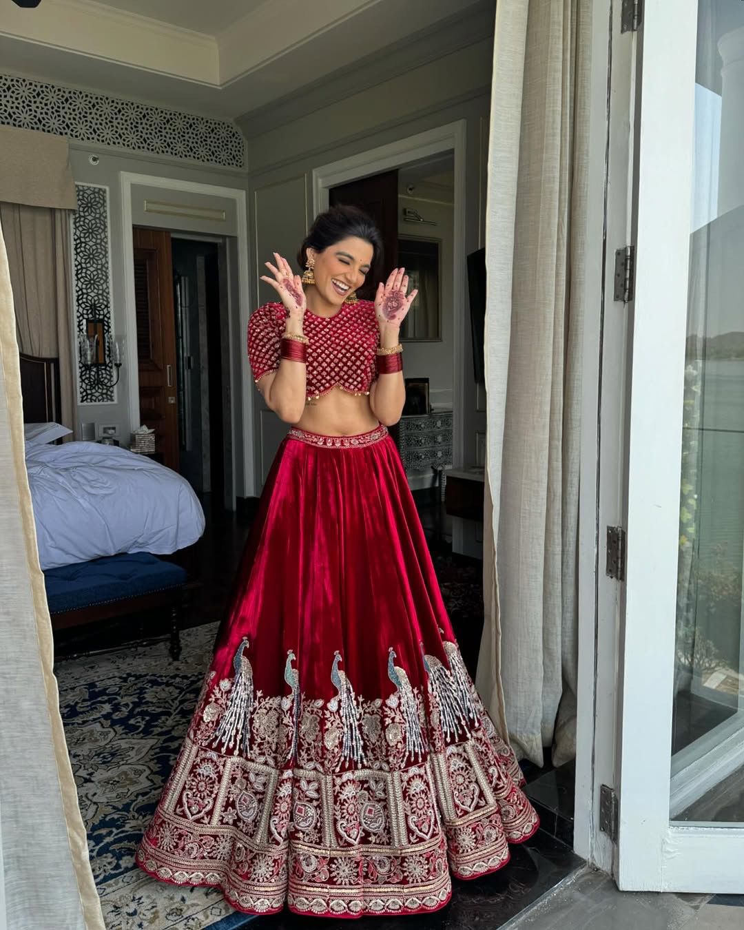 Viscos velvet Semi-Stitched Lehenga choli