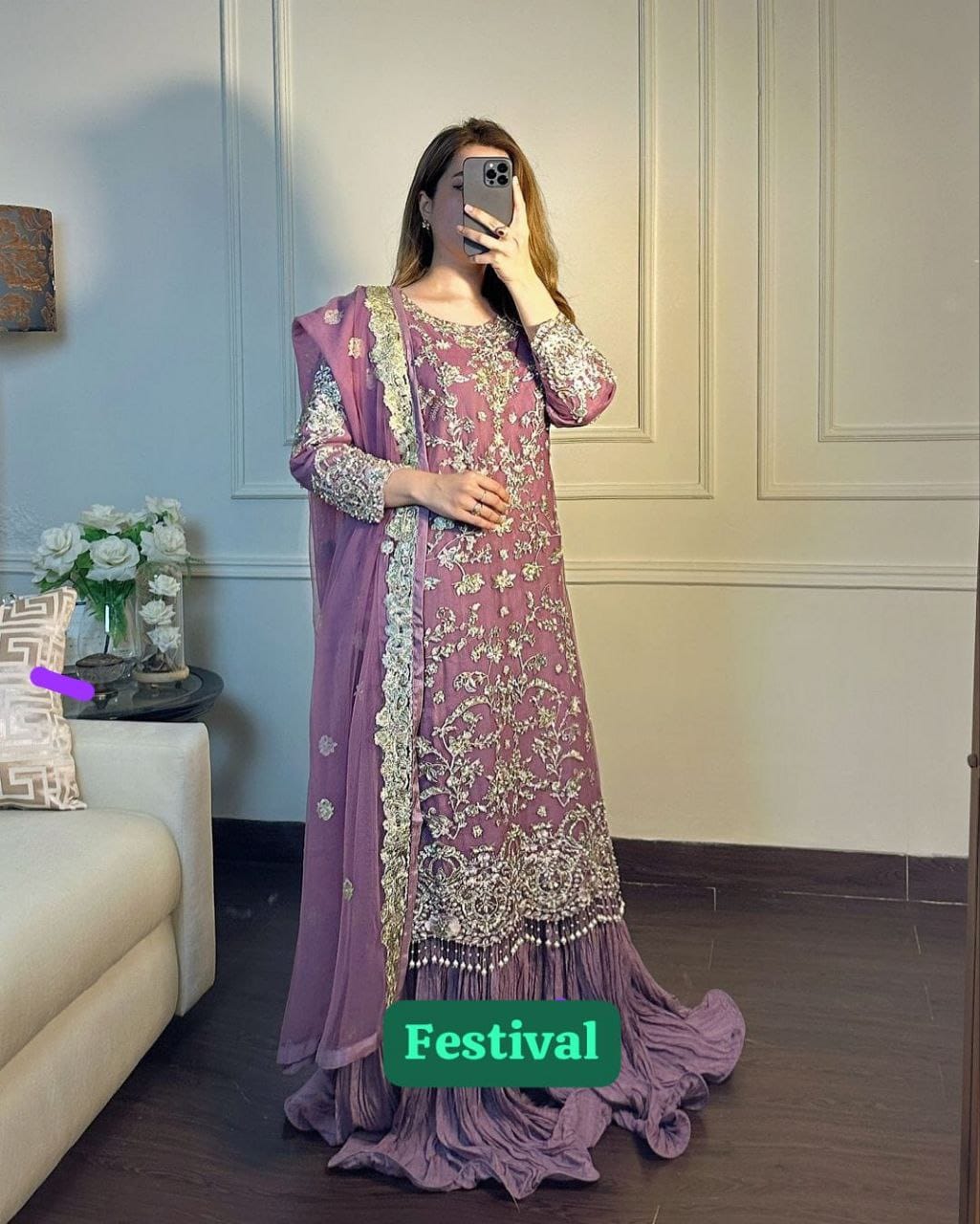 Pakistani Designer women Wedding Reception sharara | Embroidered with Hand Embellished Net Guest dress Indian suits Salwar Kameez