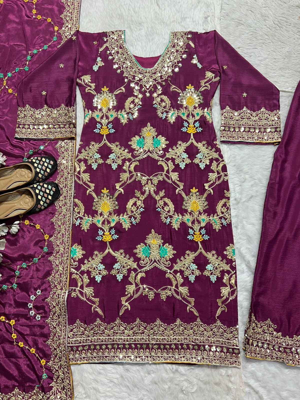 EID Wear Designer Party Wear Look Top-Dupatta And Bottom Collection