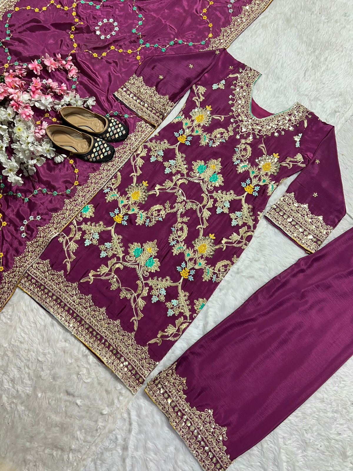 EID Wear Designer Party Wear Look Top-Dupatta And Bottom Collection