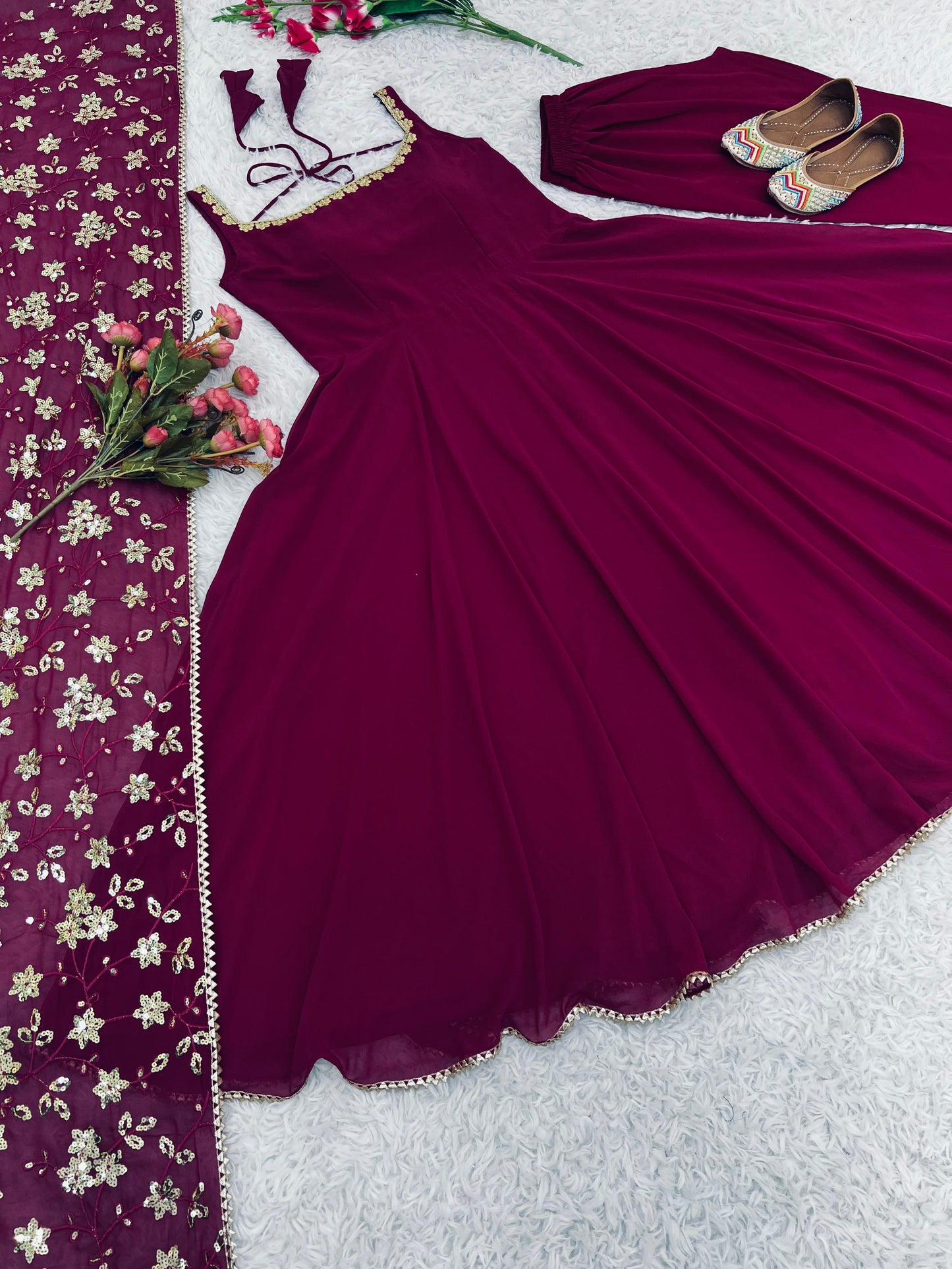 Eid Anarkali Suit Indian Salwar Kameez Readymade partywear Anarkali Suit for Ramadan, Eid and Designer Anarkali set Georgette stitched