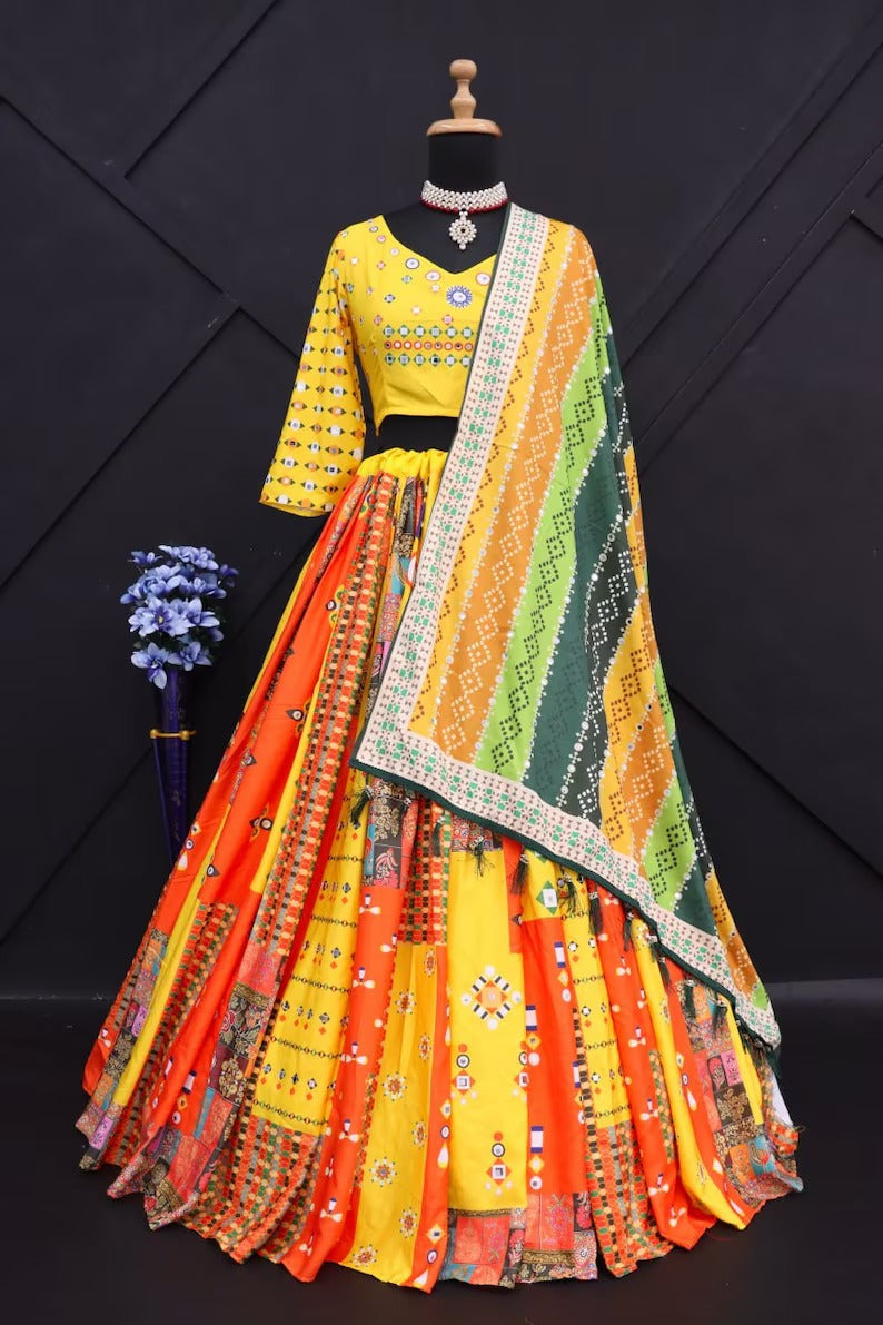 Navratri special Garba lehenga women, Navratri Dress, Navratri Lehenga, Navratri Ghagra Choli,navratri chaniya choli, Garba Lehenga