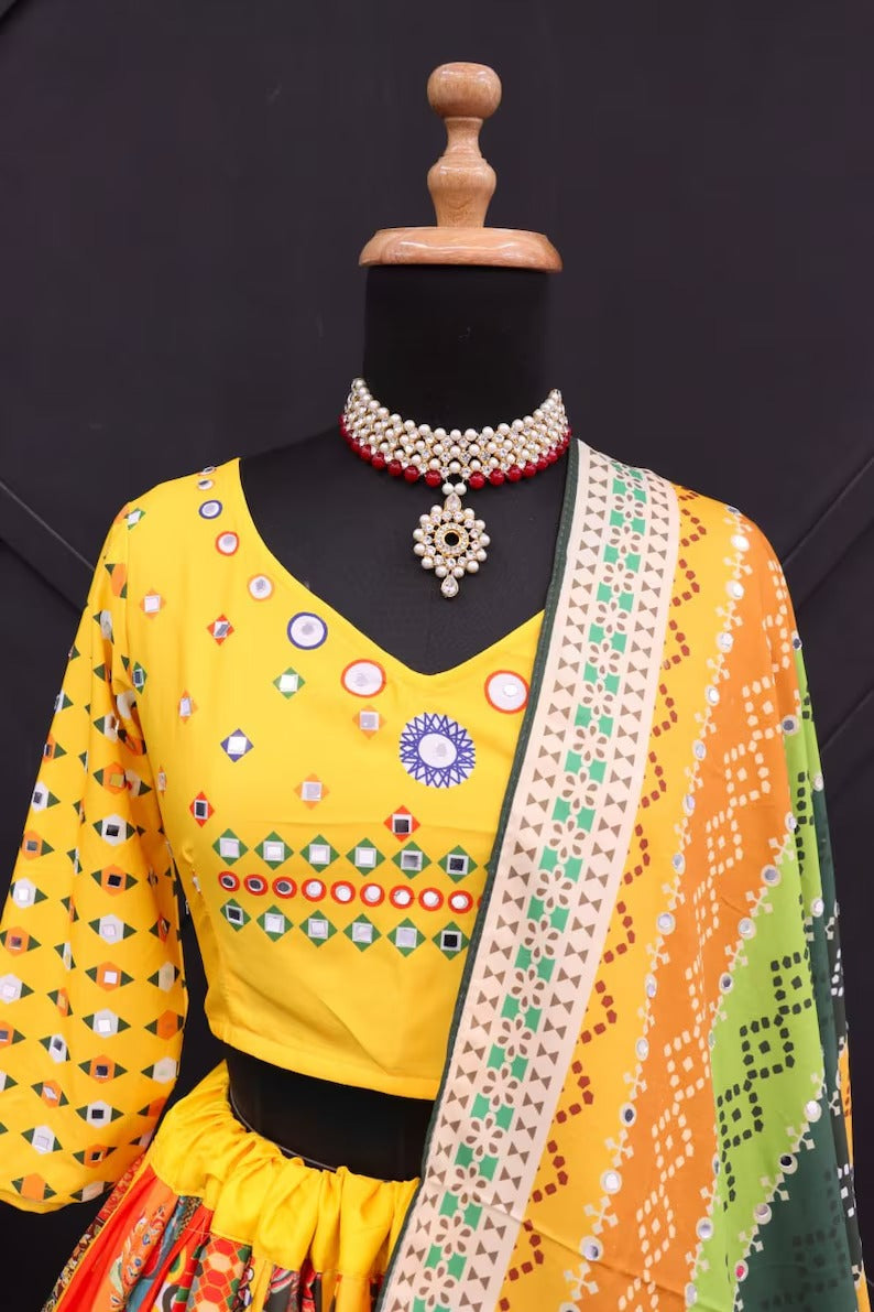 Navratri special Garba lehenga women, Navratri Dress, Navratri Lehenga, Navratri Ghagra Choli,navratri chaniya choli, Garba Lehenga