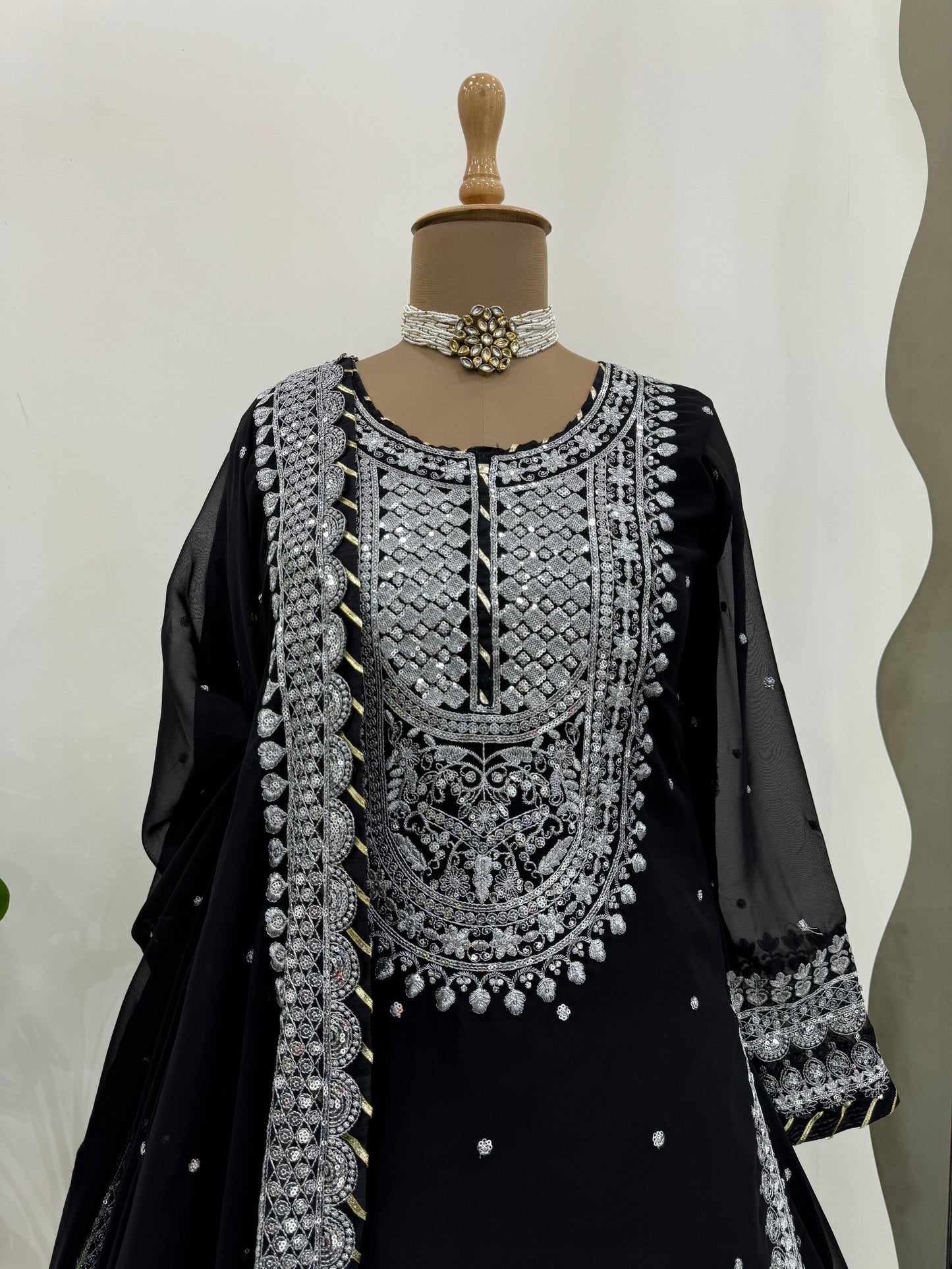 Pakistani wedding dress Lehenga embroidery ethnic stylish party wear made on custom order.