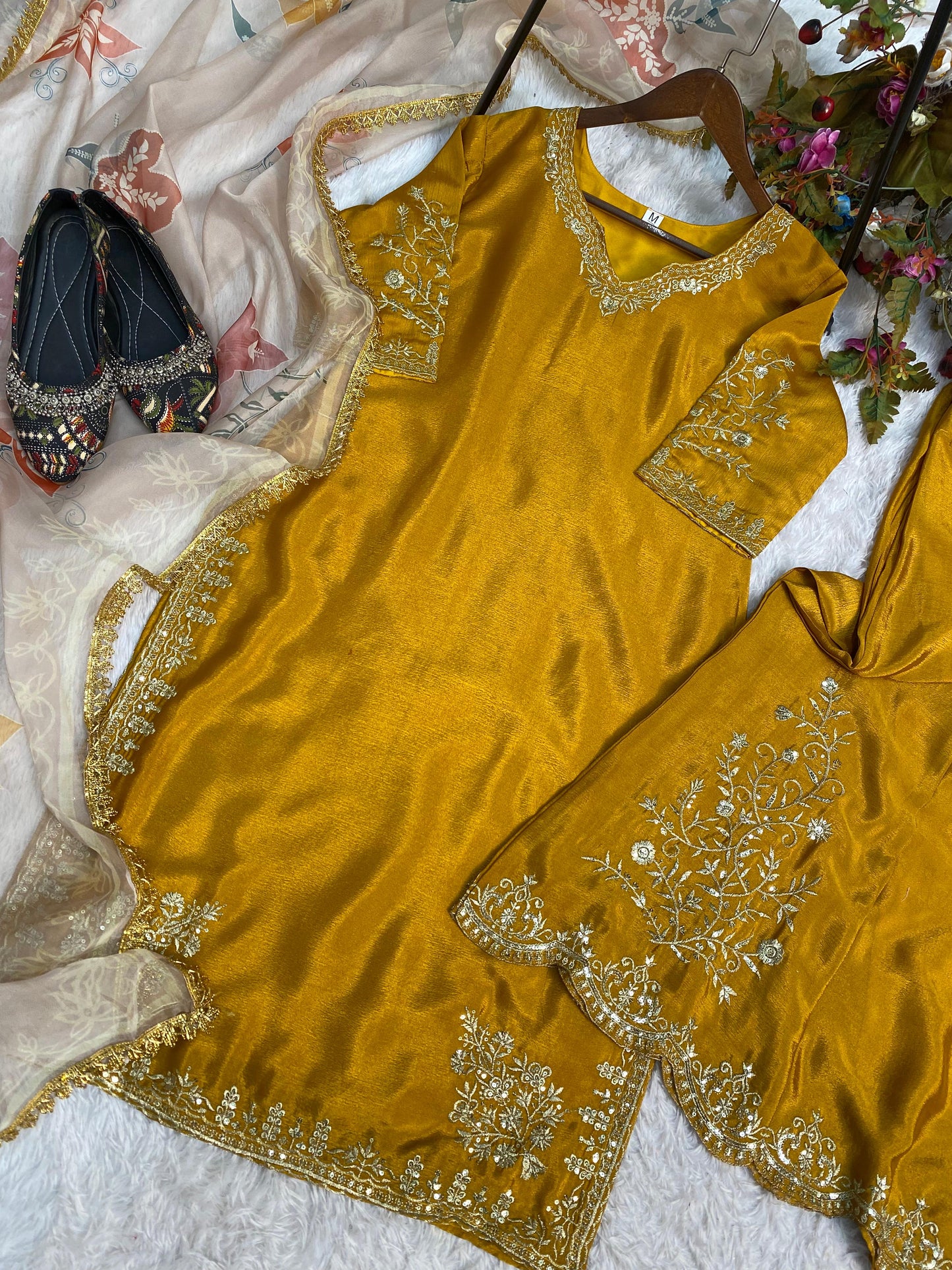 Stitch Designer GHARARA, Pakistani Indian Design, Wedding Collection, Formal Dress, Ready to Wear, Heavy Embroidered Dress