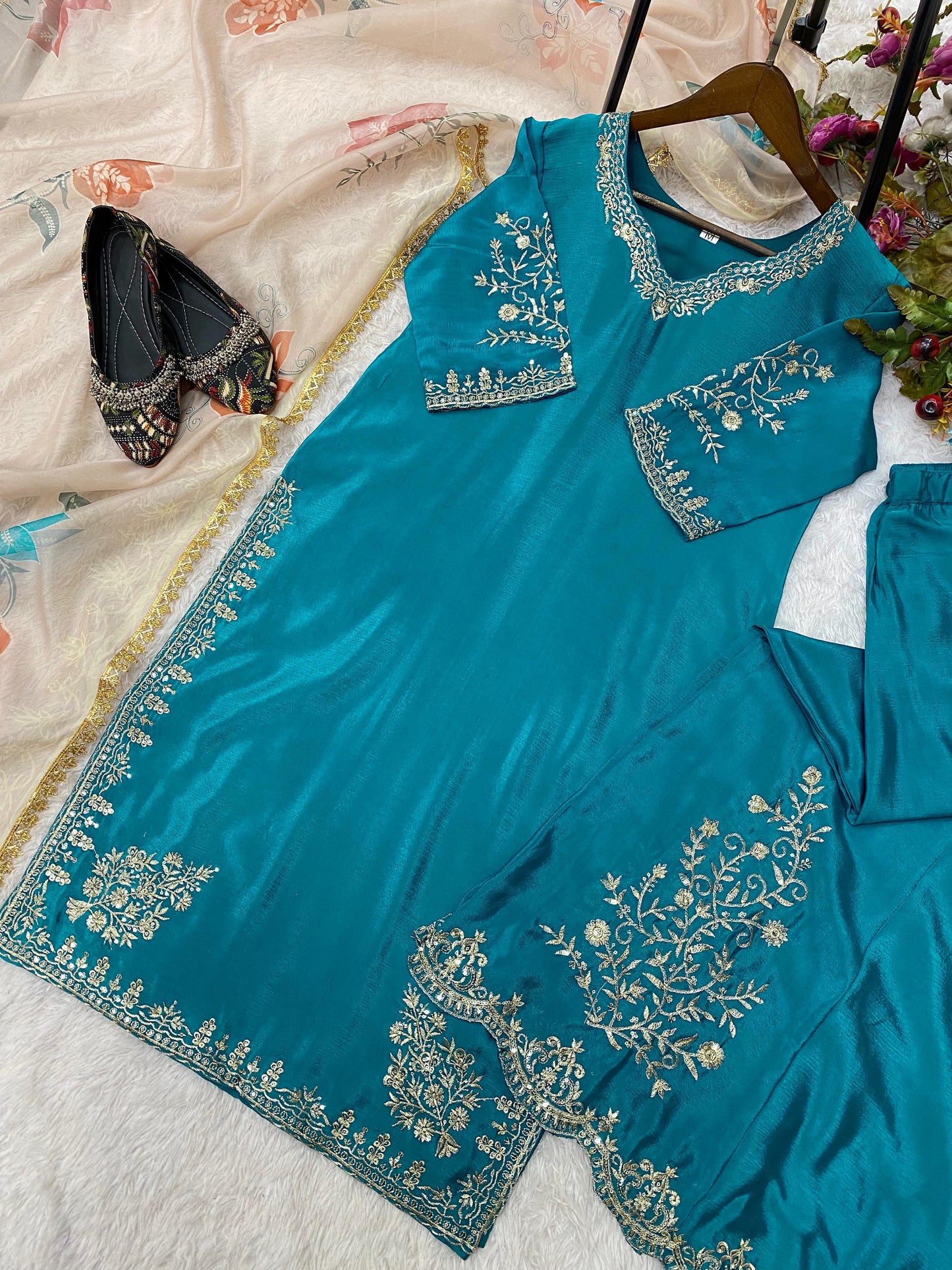 Stitch Designer GHARARA, Pakistani Indian Design, Wedding Collection, Formal Dress, Ready to Wear, Heavy Embroidered Dress