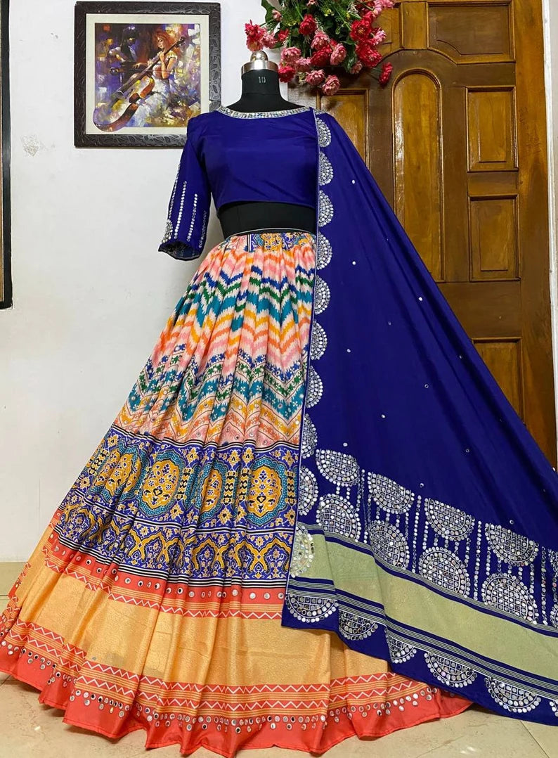 Navratri Wear Lehenga choli for Women Dandiya raas garba Function Wear reception Wear Chaniya Choli For Women Designer Lengha Indian outfit