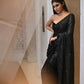 Bollywood Designer Party Wear Saree Black Sequin Saree for Weddings, Parties and Online latest Shopping 2023 with Designer Blouse