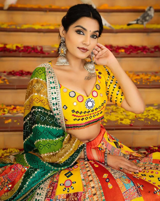 Navratri special Garba lehenga women, Navratri Dress, Navratri Lehenga, Navratri Ghagra Choli,navratri chaniya choli, Garba Lehenga