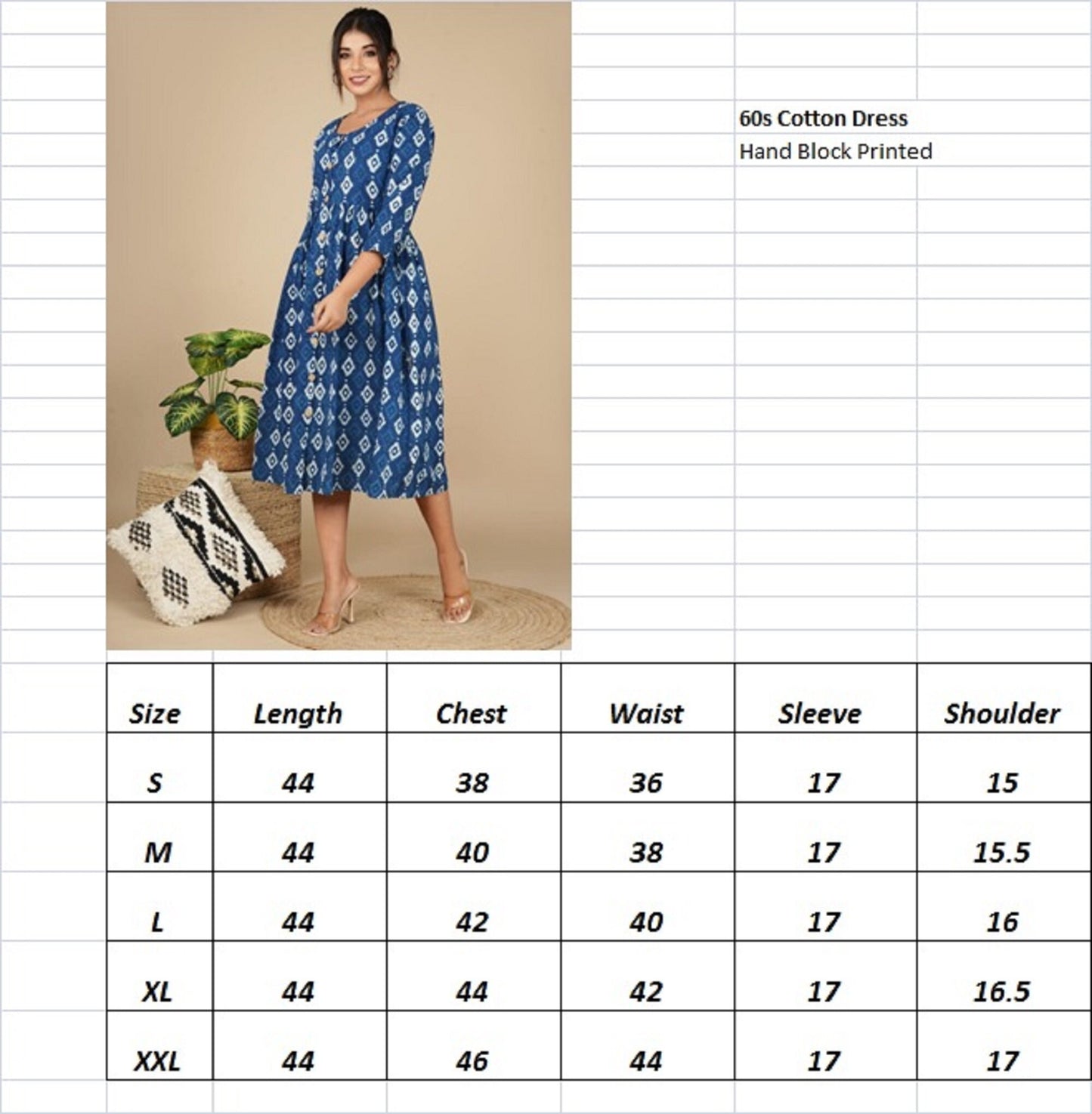 Bagru hand block printed cotton one piece, summer outfit bridesmaid printed single kurti tunic, indian flared kurta top Pakistani kameez partywear midi dress for girls