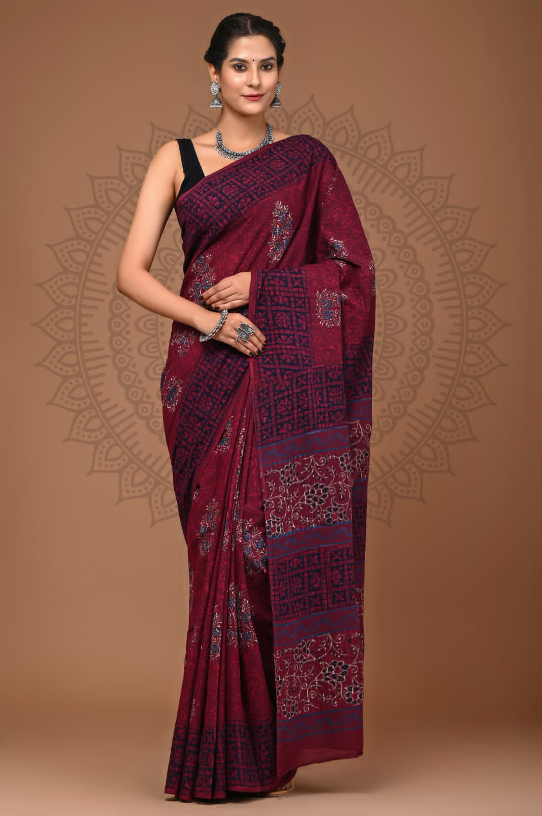 Beautiful Cotton Saree With Unstitched Blouse For Women Wear,Festive Wear,Wedding Wear Party Wear Sari