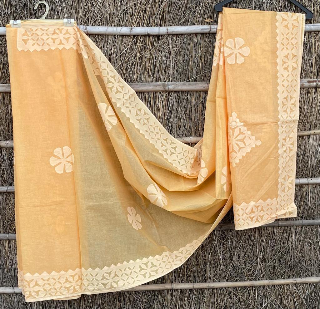 Applique Saree/ Indian Saree/Cotton Saree