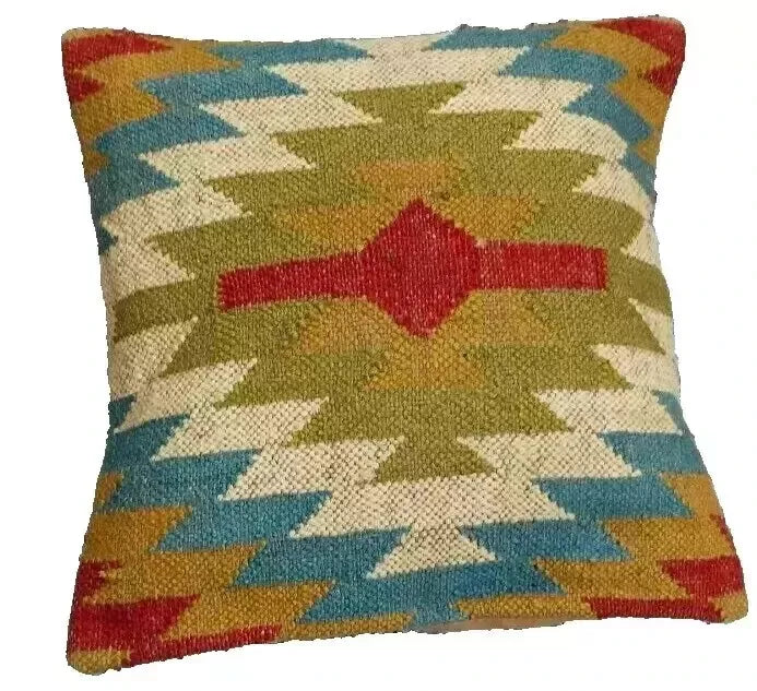 jute Vintage Kilim Pillow,Home Decor,Handwoven Turkish Pillow,Moroccan Pillow,Decorative Throw Pillow, Kilim Cushion Cover,Jute Pillow