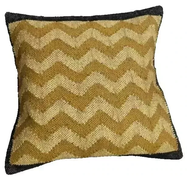 Heavy Handmade 18x18" Jute Kilim Cushion Cover Indian Vintage Pillow 18x18