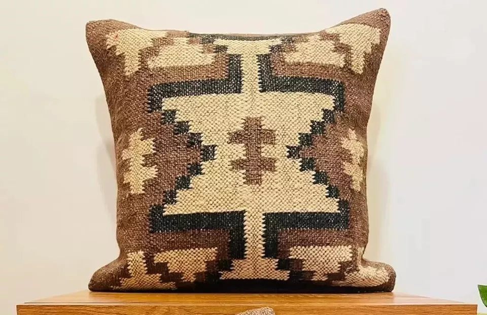 2pc Set jute Vintage Kilim Pillow,Home Decor,Handwoven Turkish Pillow,Moroccan Pillow,Decorative Throw Pillow, Kilim Cushion Cover,Jute Pillow