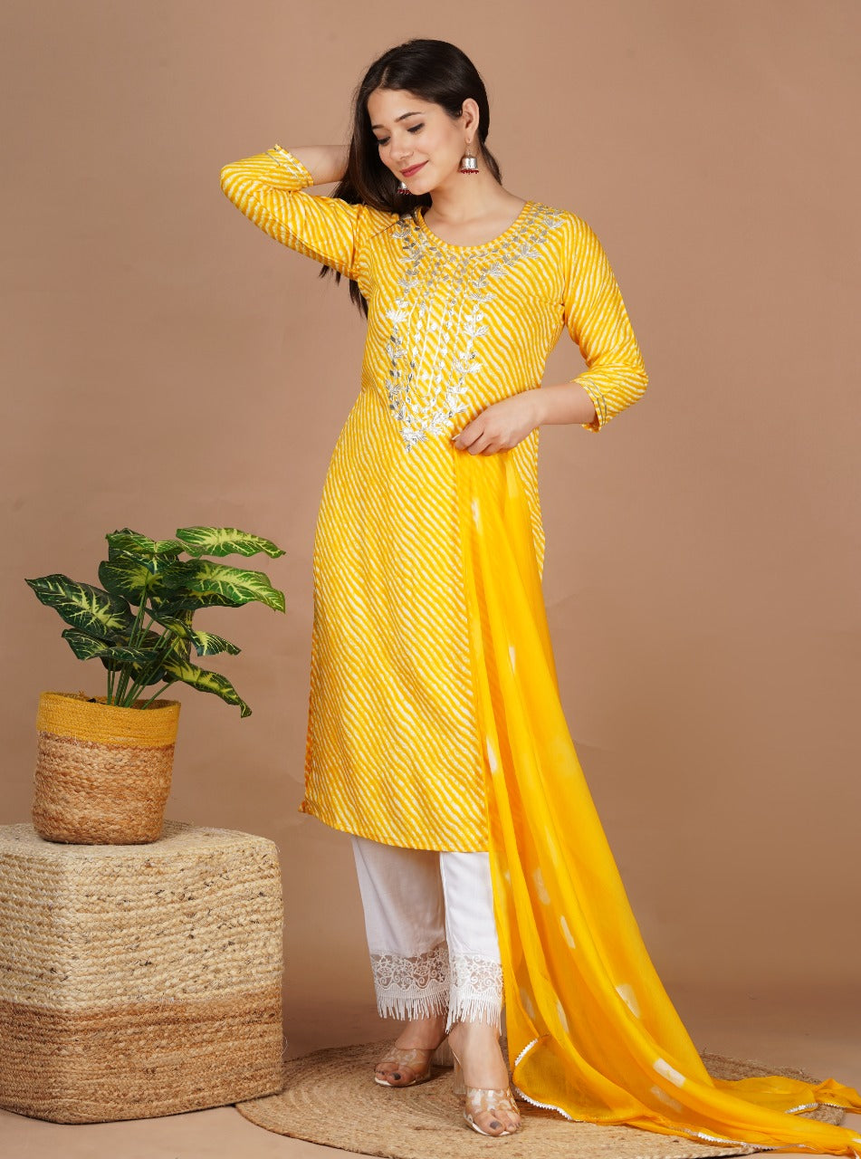 Embroidered Ladies Pakistani Palazzo Suit, A-line at Rs 2100/piece in Surat